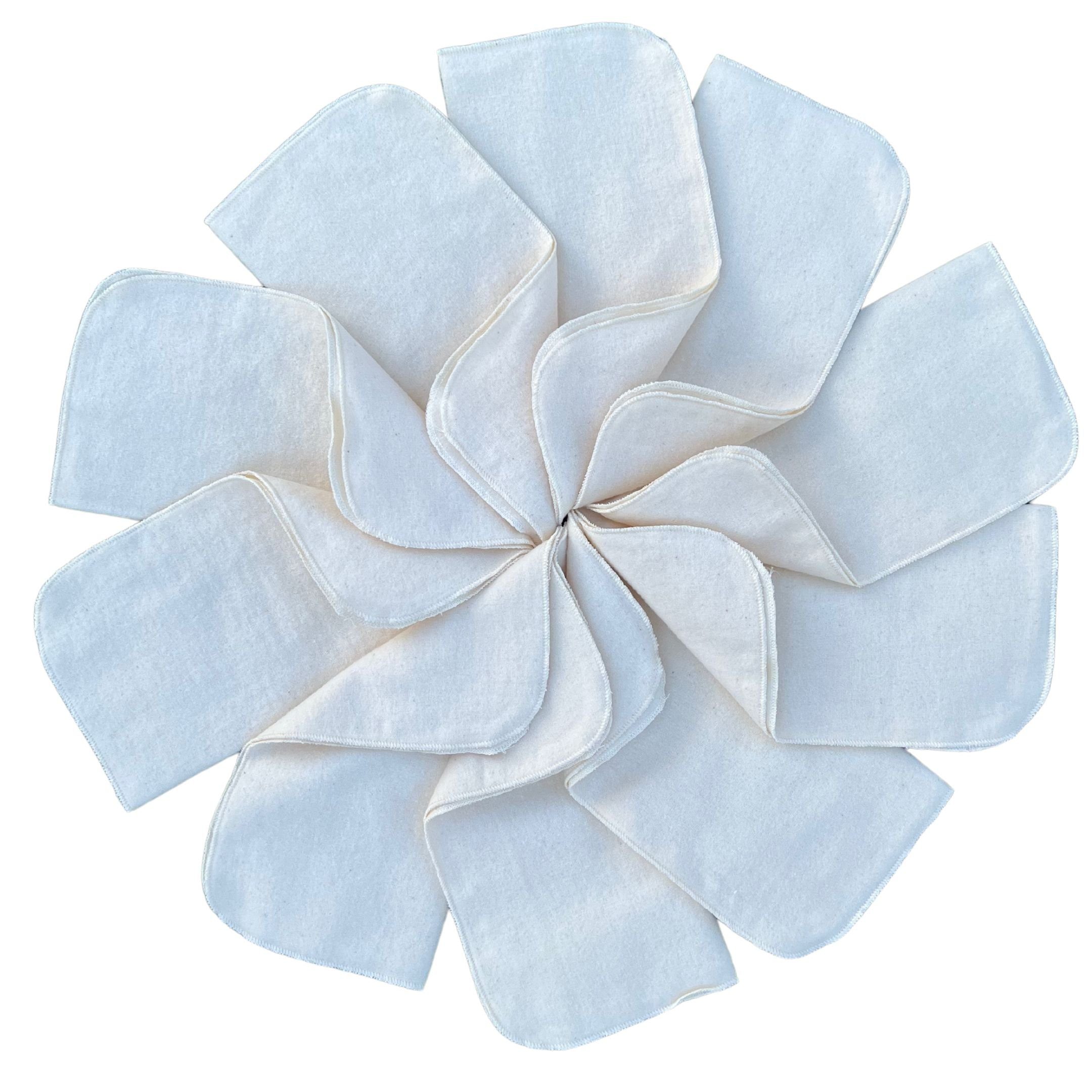 Babymajawelt Waschlappen Ultraweiche Baby Waschlappen Molton Tücher 25x25cm, Baumwolle (10-St), Nachhaltig, DIY-Feuchttücher, Wiederverwendbar, Babyausstattung