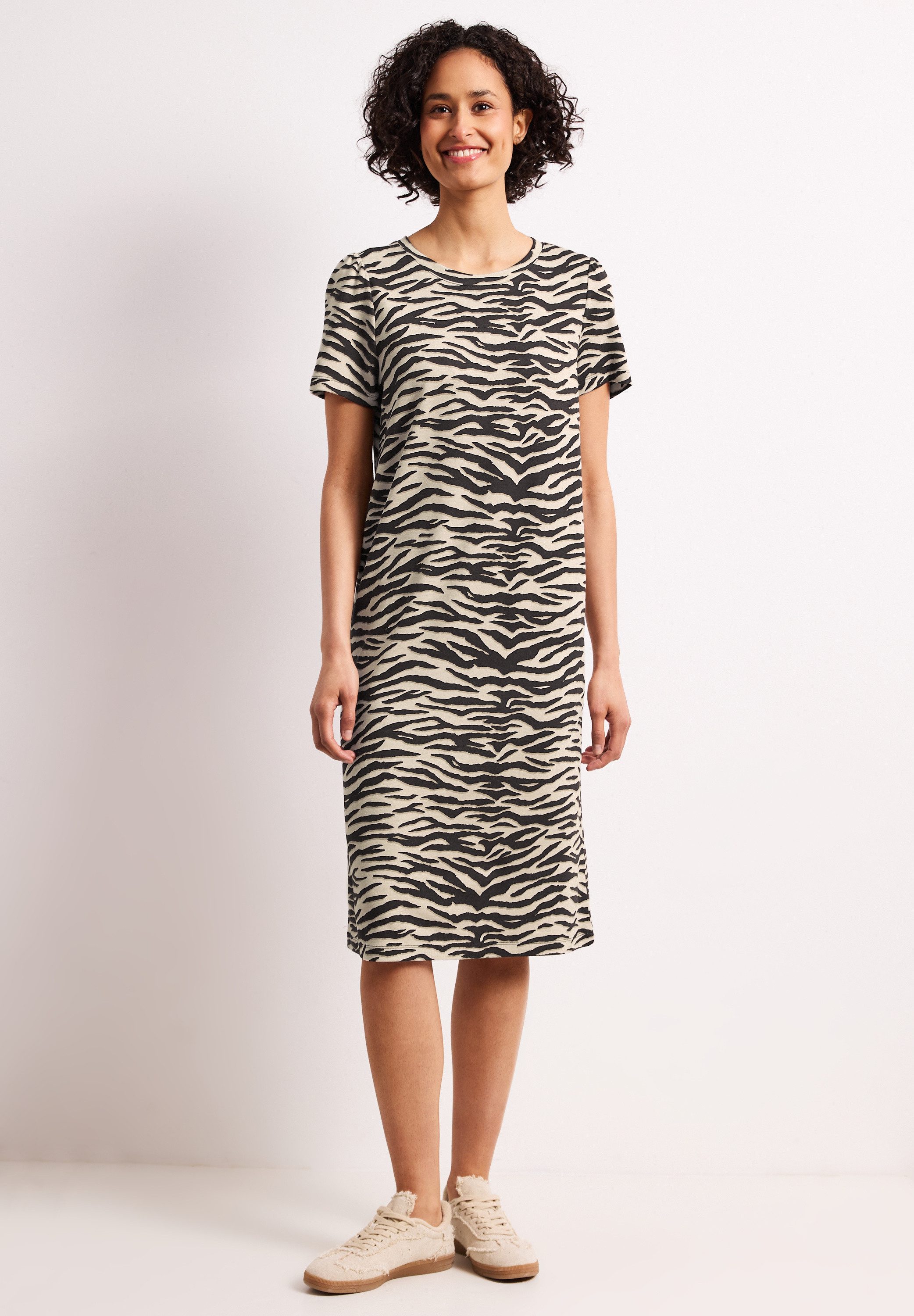 STREET ONE Jerseykleid mit Zebramuster