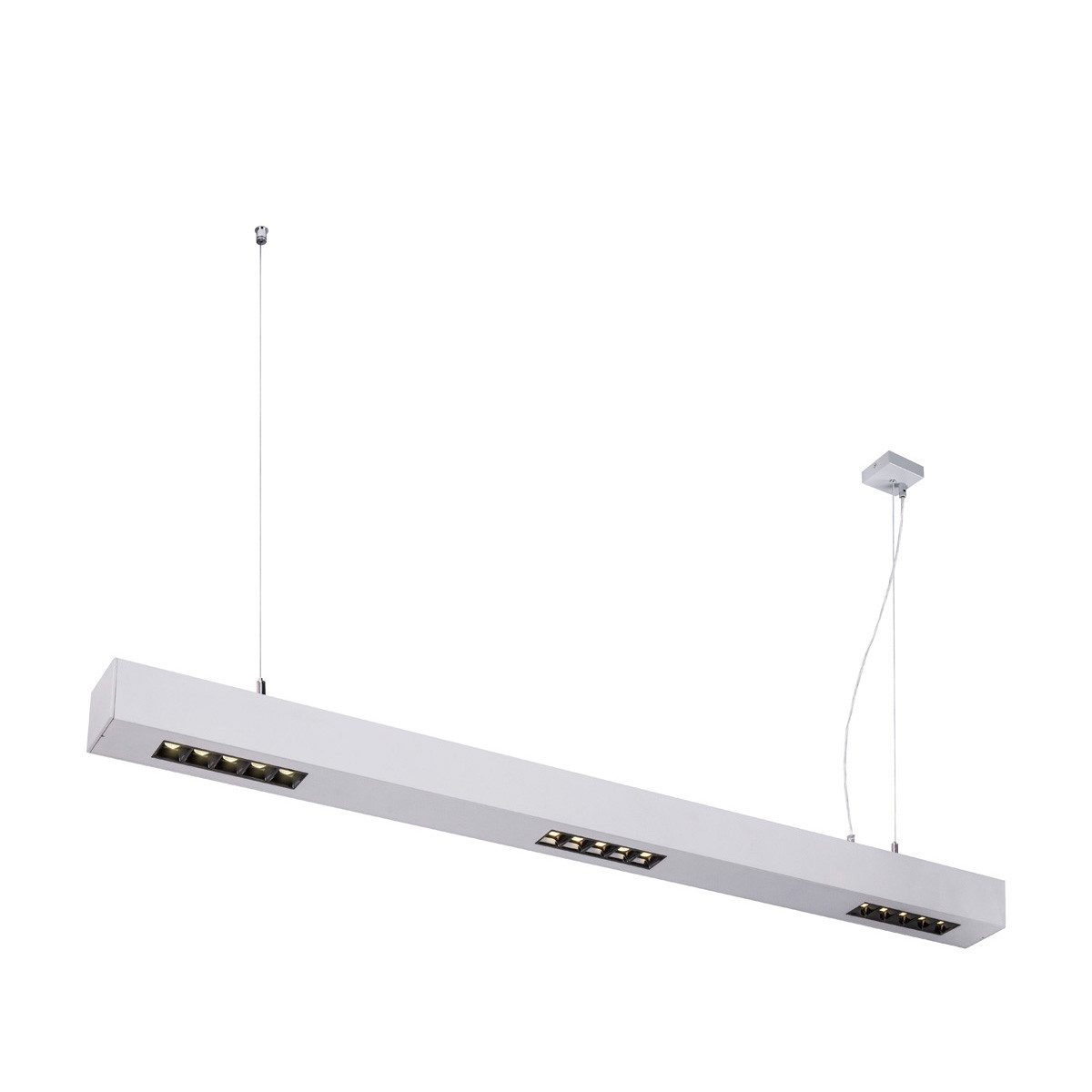 SLV Pendelleuchte LED Pendelleuchte Q-Line in Grau 3x15W, LED