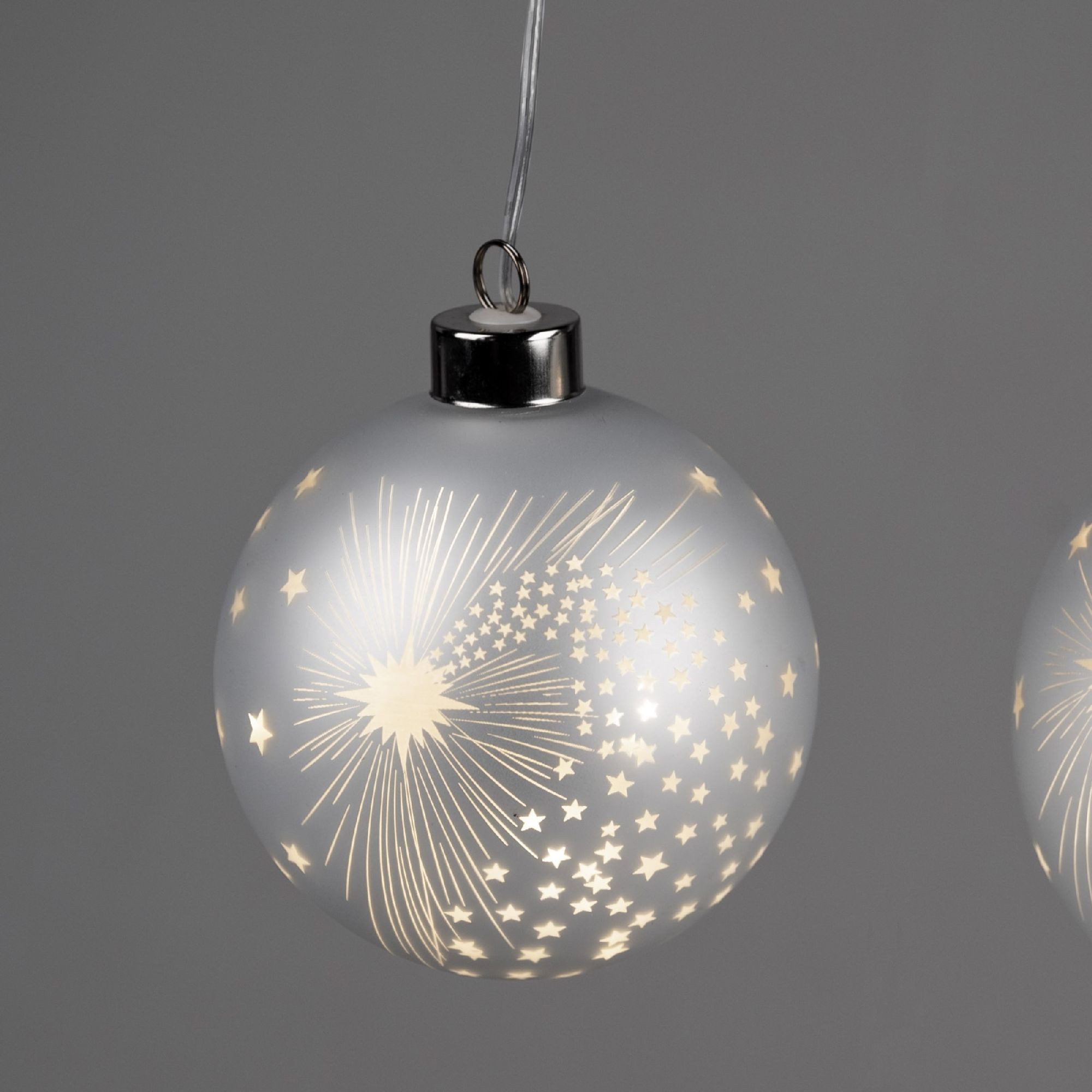 formano Hängedekoration Spirit Sterne, mit Timerfunktion, Silber, Motiv: Sterne, Höhe: 10cm