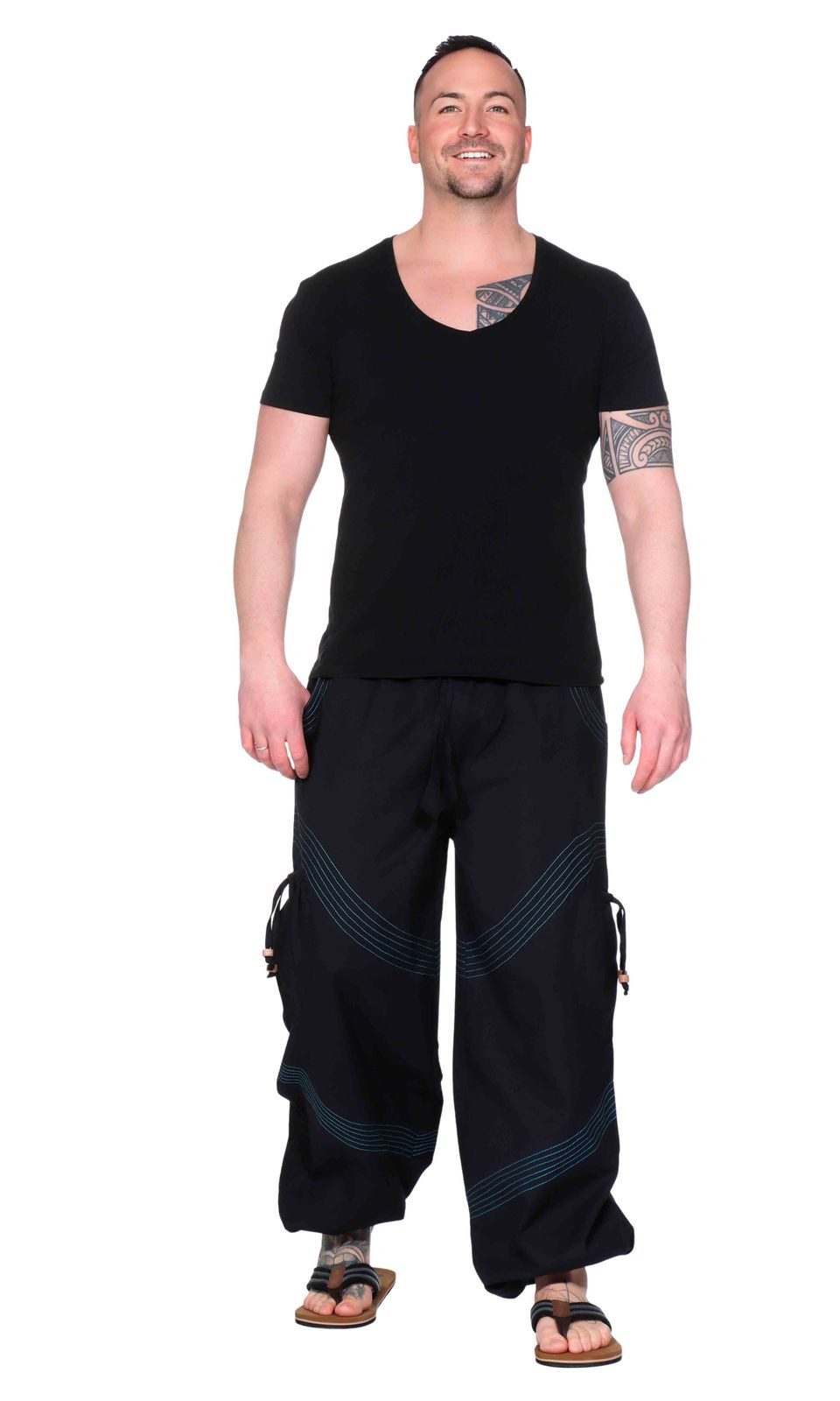 KUNST UND MAGIE Haremshose Kunst und Magie Unisex Goa Pluderhose in klassischen Farben