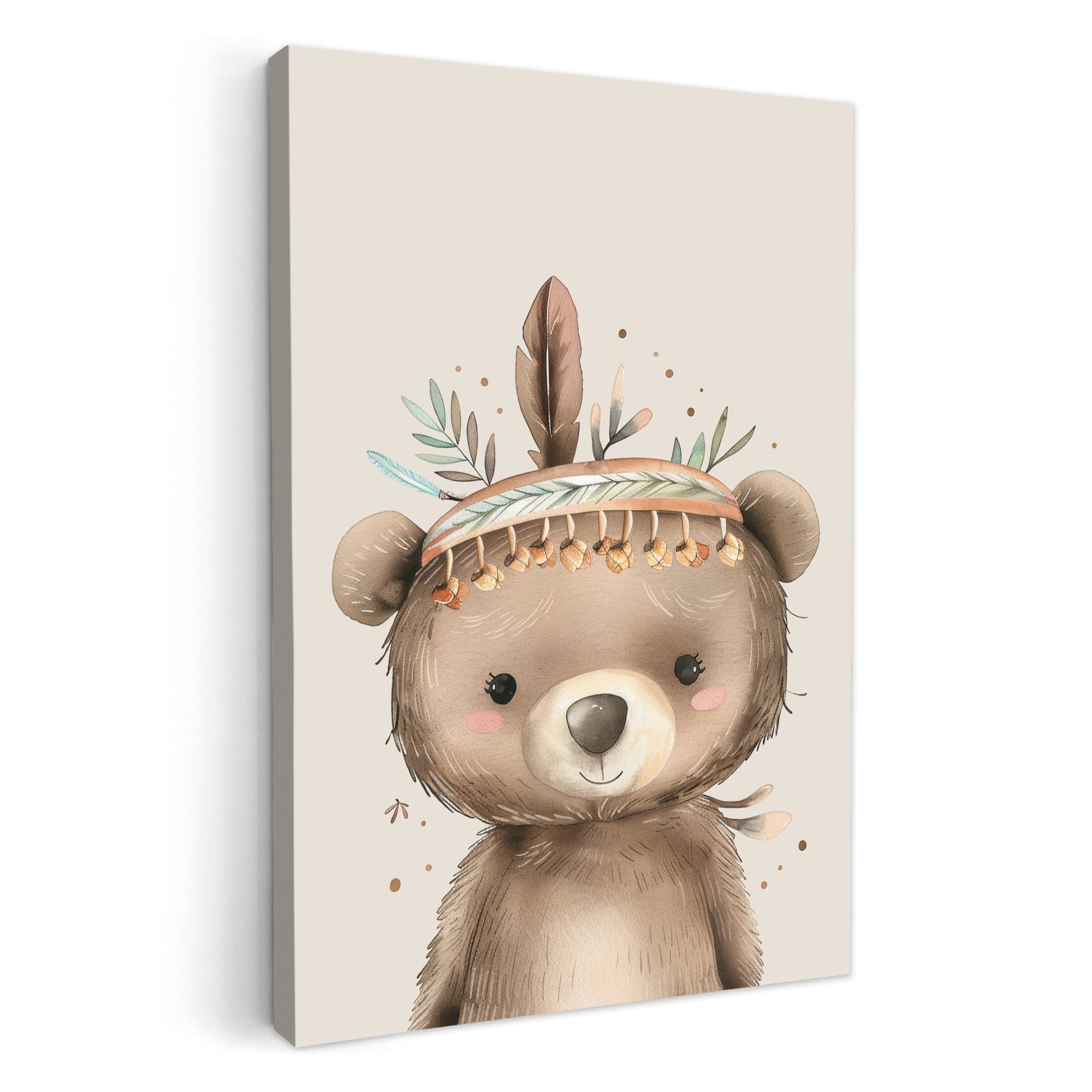 OneMillionCanvasses® Leinwandbild Bär - Boho - günstig online kaufen