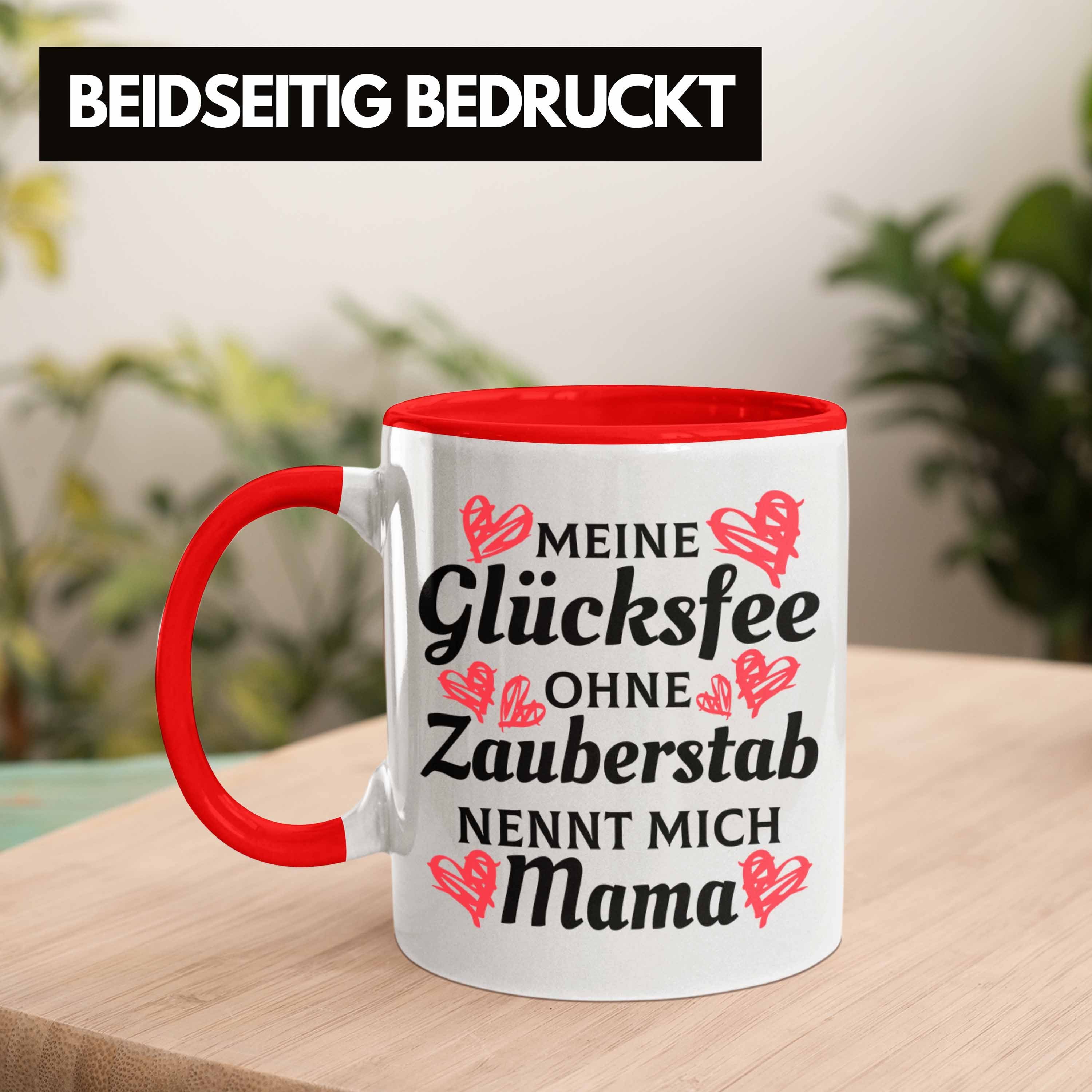 mit Spruch Muttertag Tasse Rot Sohn von Tochter Mama Mutter - Spruch Geschenk Tasse Trendation Kaffeetasse Trendation