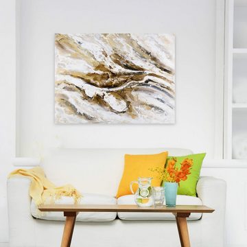 KUNSTLOFT Gemälde Weisheit der Erde 120x90 cm, Leinwandbild 100% HANDGEMALT Wandbild Wohnzimmer