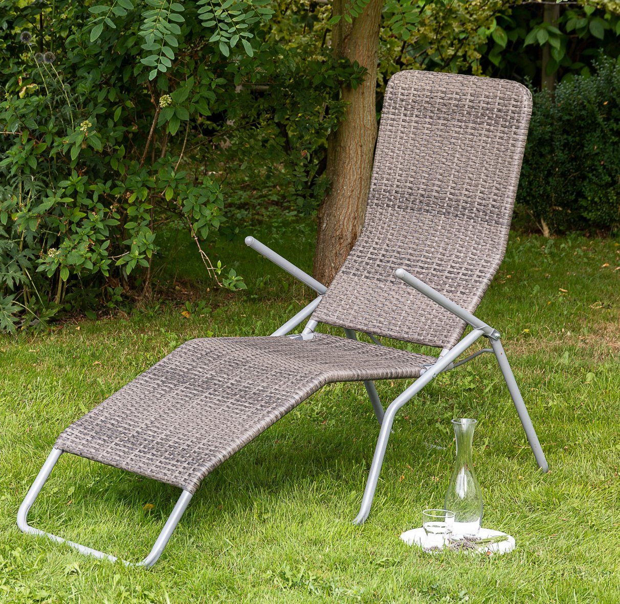 MERXX Gartenliege »Syrakus XL«, Stahl/Polyrattan, klappbar online