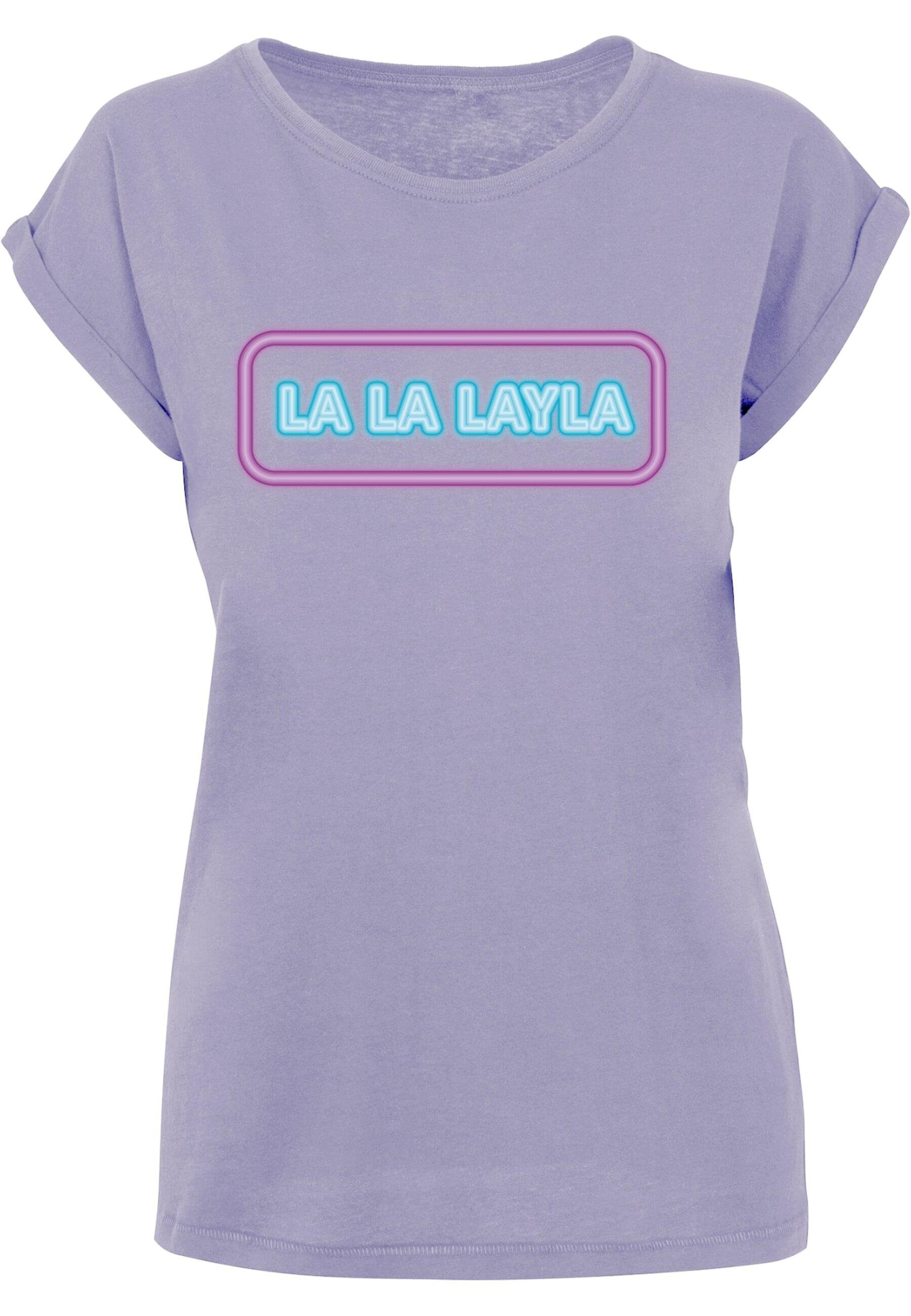 Merchcode T-Shirt Damen Ladies LA LA LAYLA T-Shirt (1-tlg) lilac