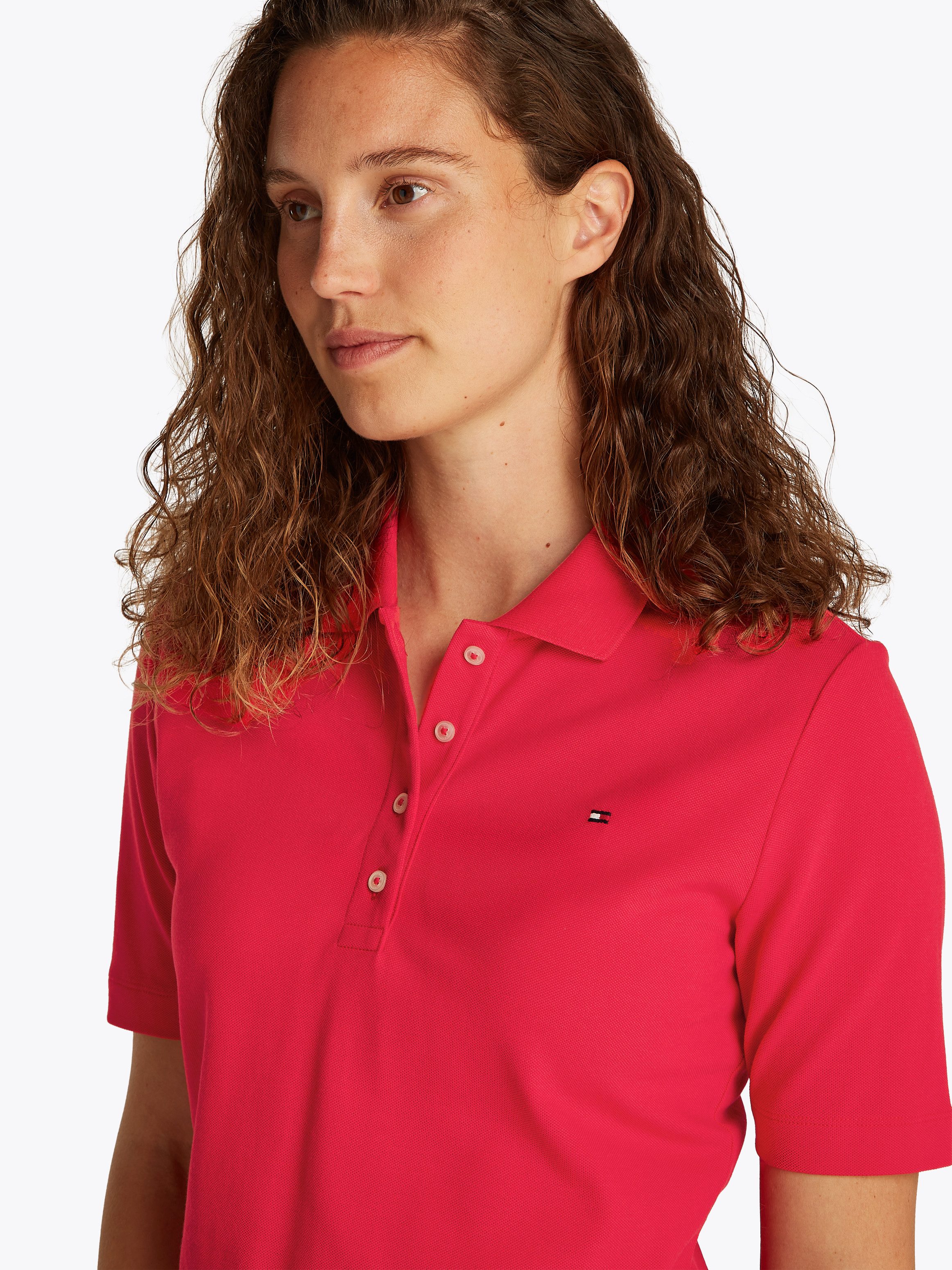 Tommy Hilfiger Poloshirt Regular Fit Pique Premium Polo Baumwollmischung, r günstig online kaufen