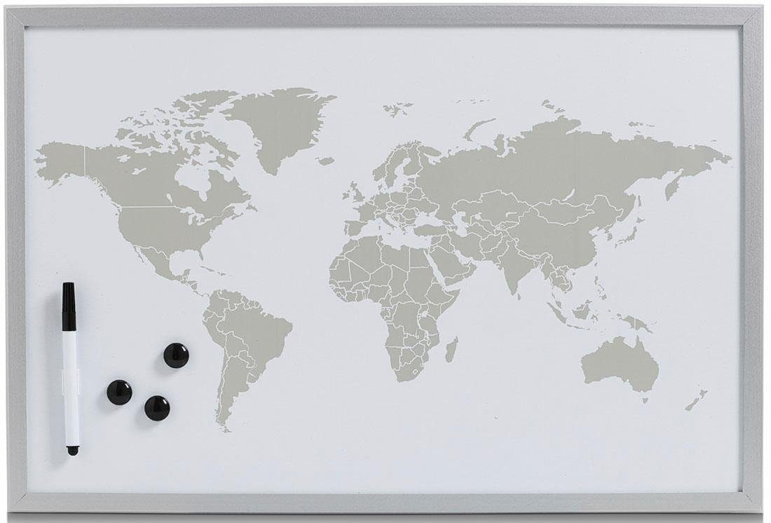 Zeller Present Magnettafel World, Memoboard, Motiv Weltkarte