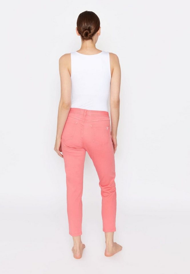 ANGELS Slim-fit-Jeans Jeans OSFA Crop mit Coloured Denim mit Label- Applikationen