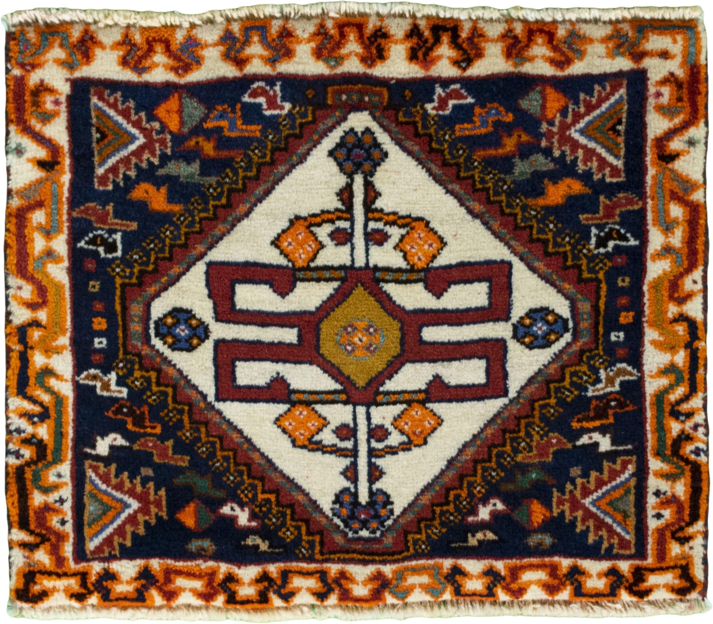 Nain Trading Orientteppich Shiraz 52x45 Handgeknüpfter Orientteppich / Perserteppich, rechteckig, Höhe: 10 mm