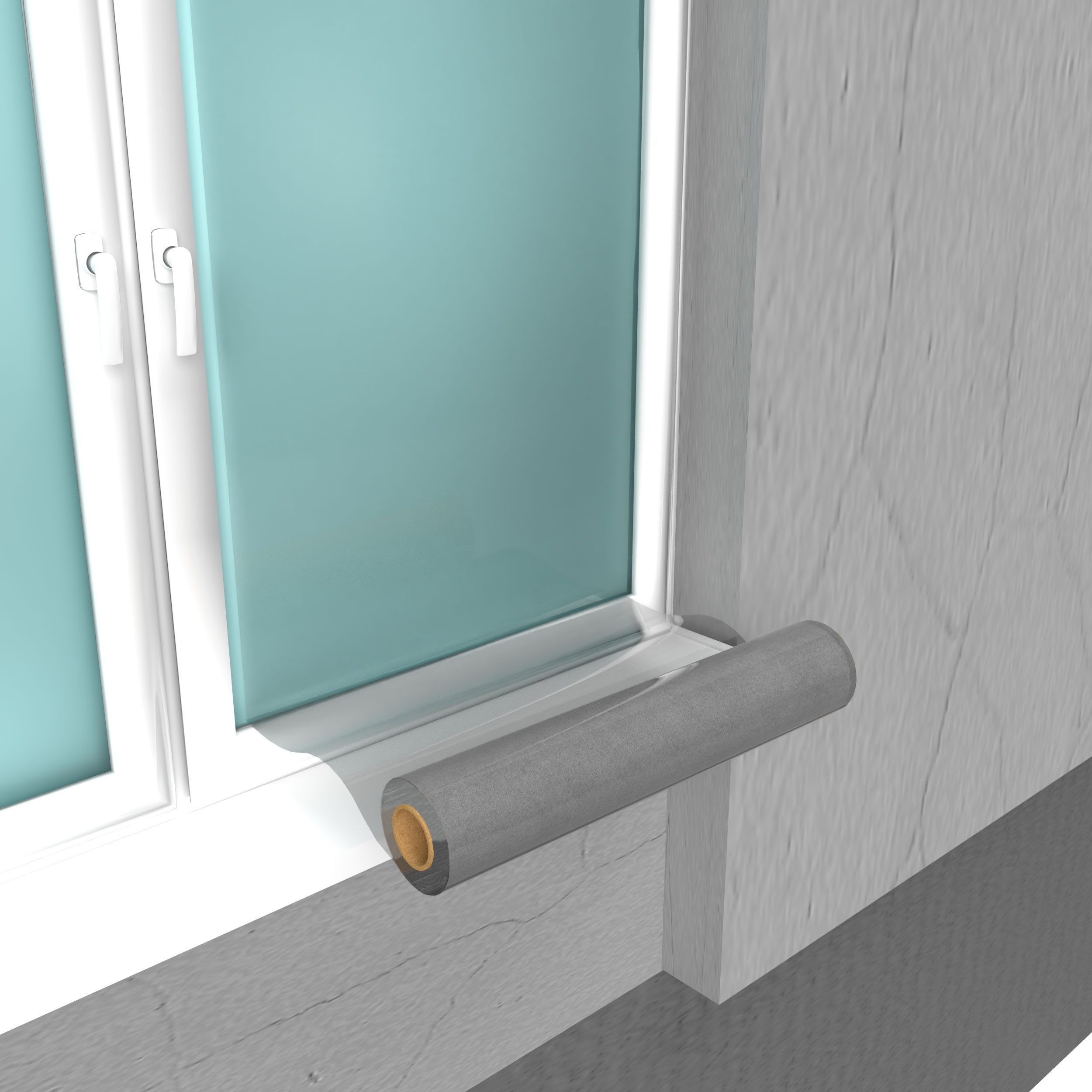 doitBau Abdeckfolie Glasschutzfolie transparent selbsthaftend 50cm x 100m, (1-St)