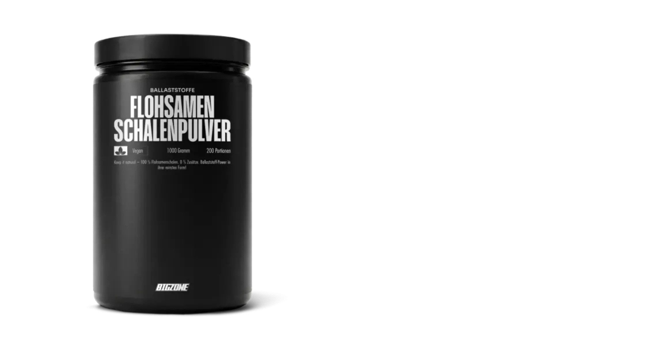 BigZone Flohsamenschalenpulver Ballaststoffe 1kg (100% Psyllium Husk Powder) Pulver, 1 er Einzelpackung à 1000 g, 100% Flohsamenschalen.