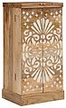 Home affaire Barschrank »Alankar« aus massivem Mangoholz, mit schöner Fräsung auf den Türenfronten, Höhe 113 cm, Bild 3