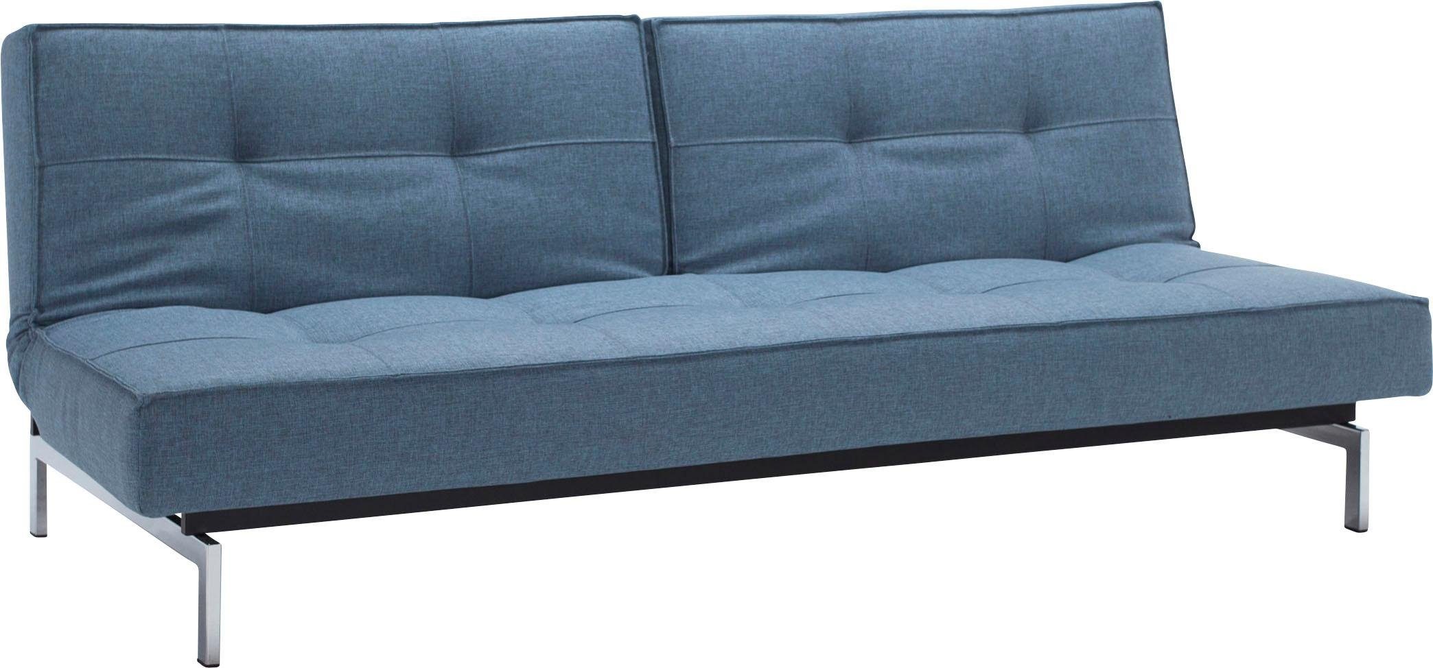 INNOVATION LIVING ™ Schlafsofa Splitback, Rückenlehnen einzeln verstellbar, mit Federkern, mit chromglänzenden Beinen, in skandinavischen Design