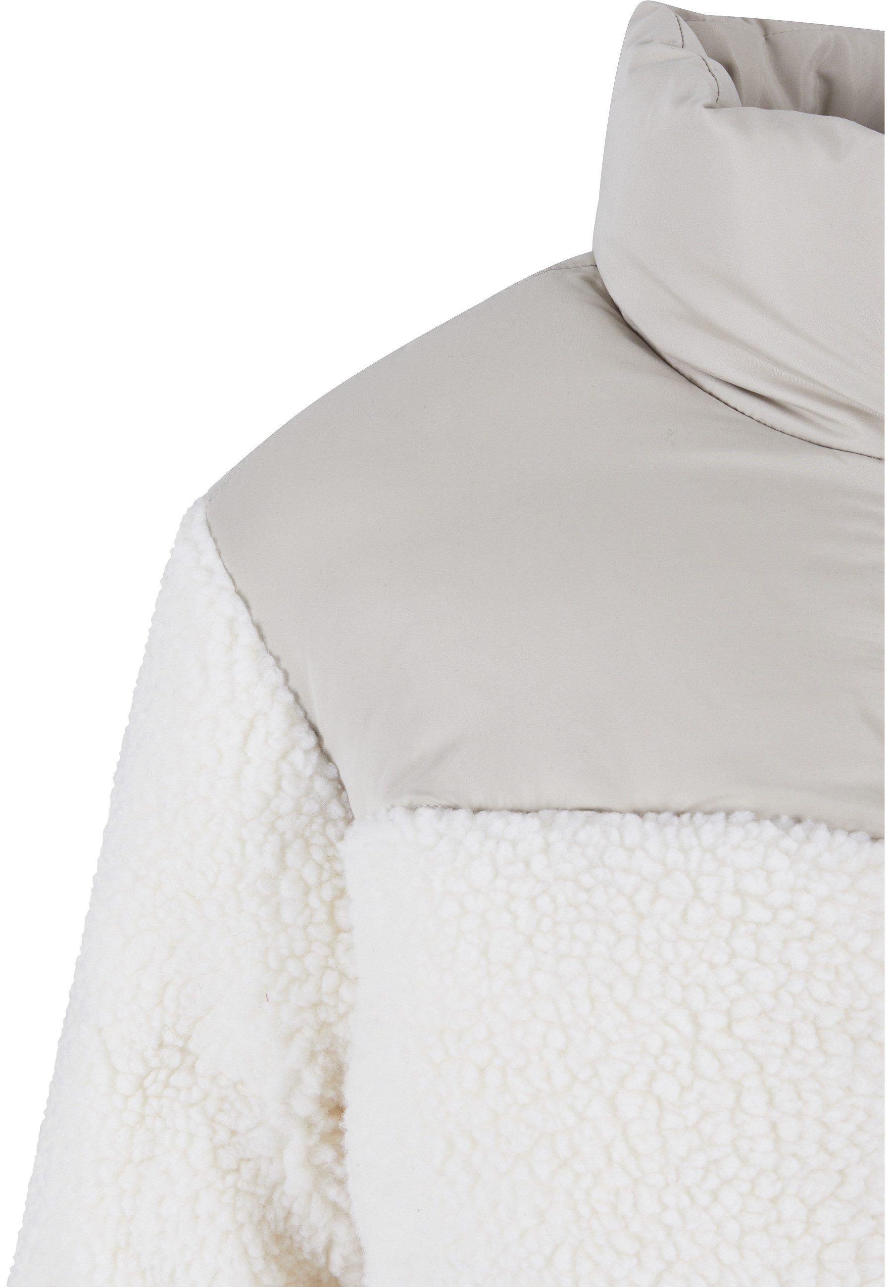 URBAN CLASSICS Winterjacke Urban Classics Damen Ladies Short Sherpa Mix Puffer Jacket (1-St) – Bild 4 von 5