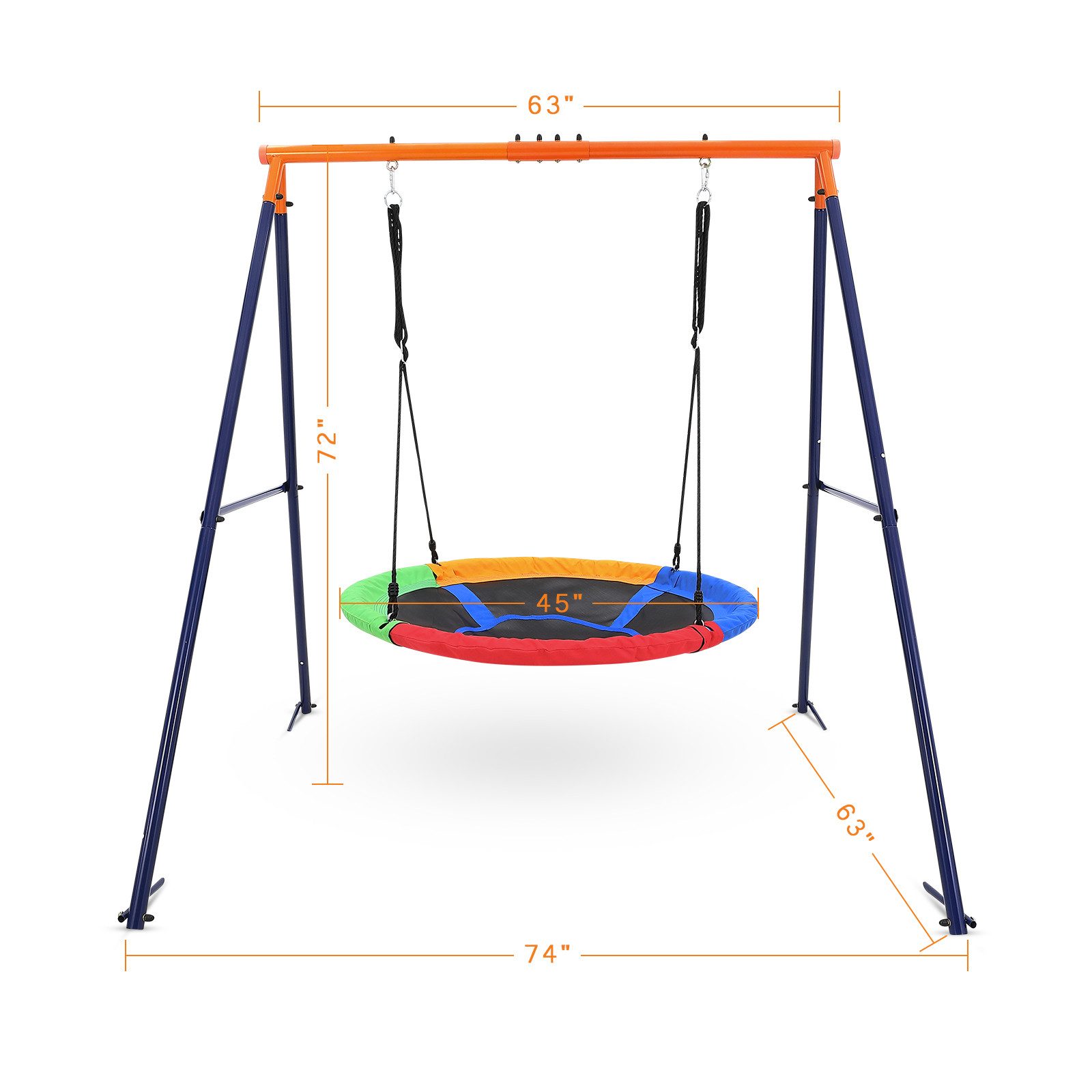 GarveeMore Doppelschaukel Schaukelgestell Outdoor 200 kg günstig online kaufen