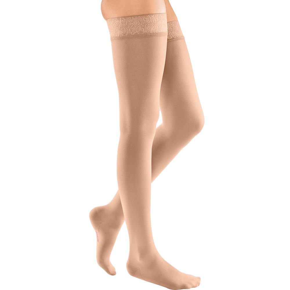 MEDI Strumpfhose mediven Schenkelstrümpfe AG kurz elegance CCL2 caramel FBR