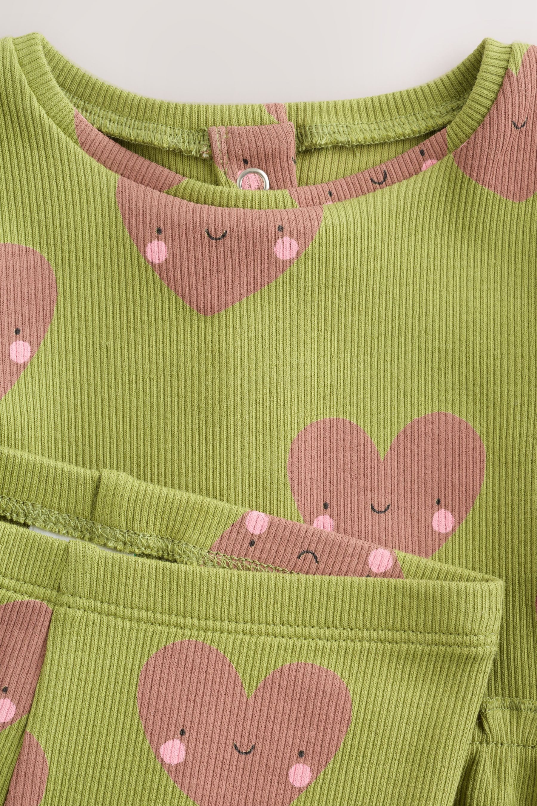 Next Langarmshirt & Leggings Baby Langarmoberteil mit Rüschen und Leggings (2-tlg) – Bild 5 von 5