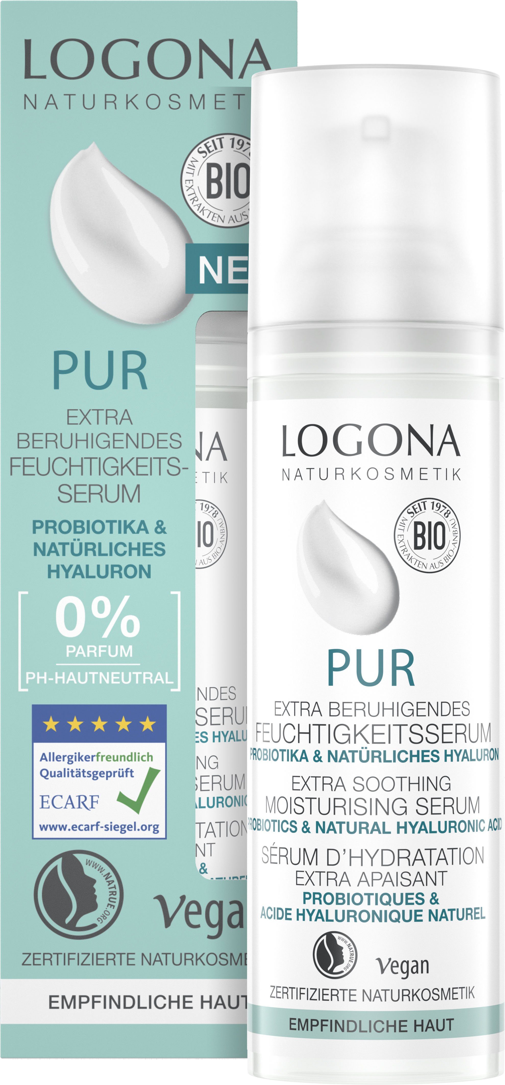 LOGONA Gesichtsserum Logona Pur Feuchtigkeits-Serum