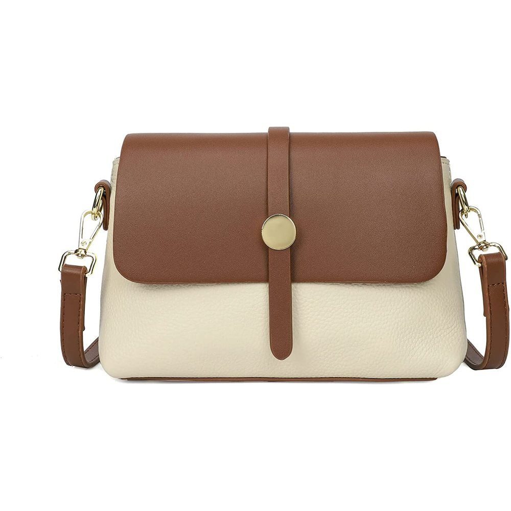 GelldG Handtasche Handtasche Damen Umhängetasche Kunstleder Crossbody Bag Damen ‎‎weiß