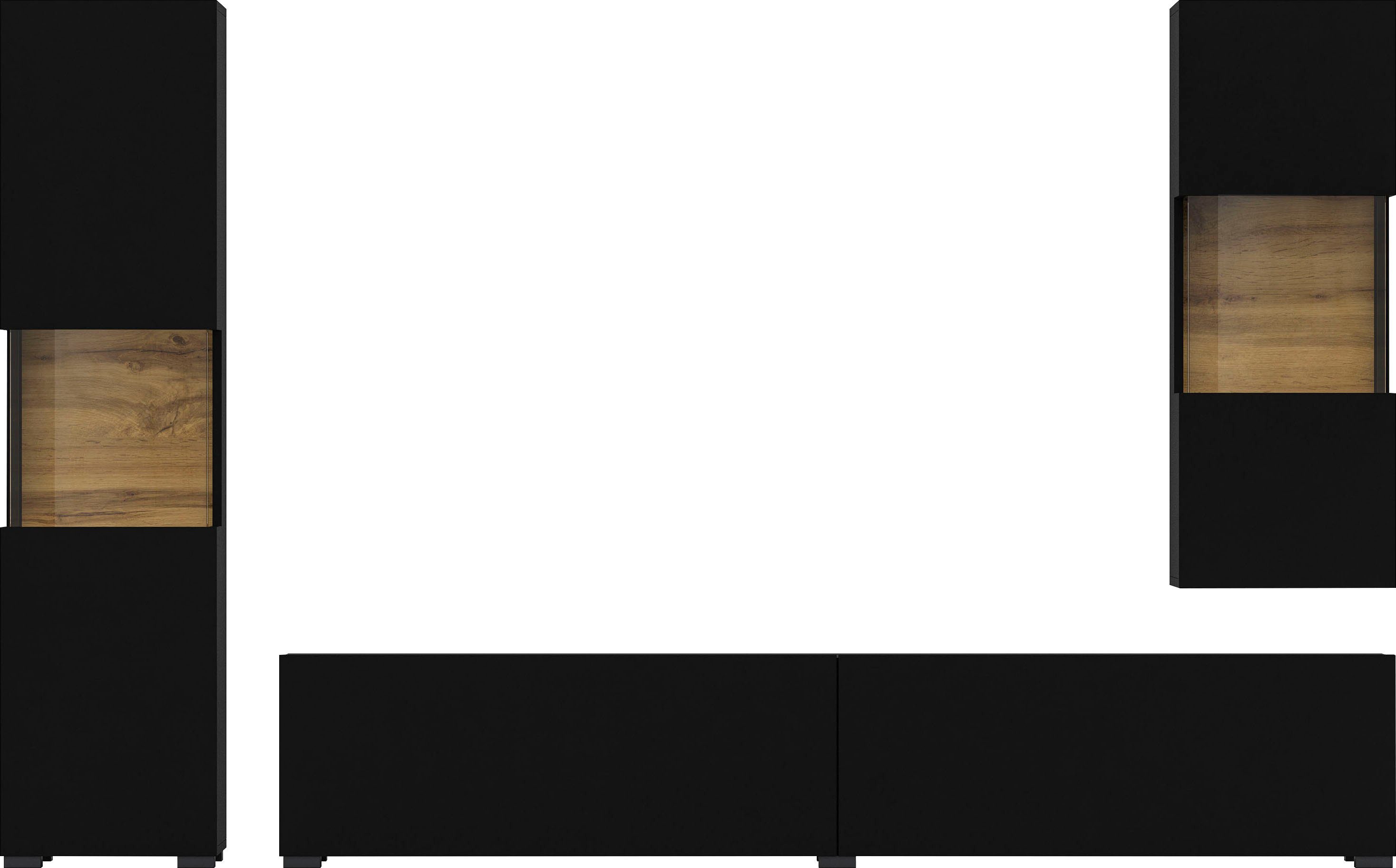 INOSIGN Wohnwand Ava, Wohnzimmer-Set hängend/stehend montierbar, Vitrine, L günstig online kaufen