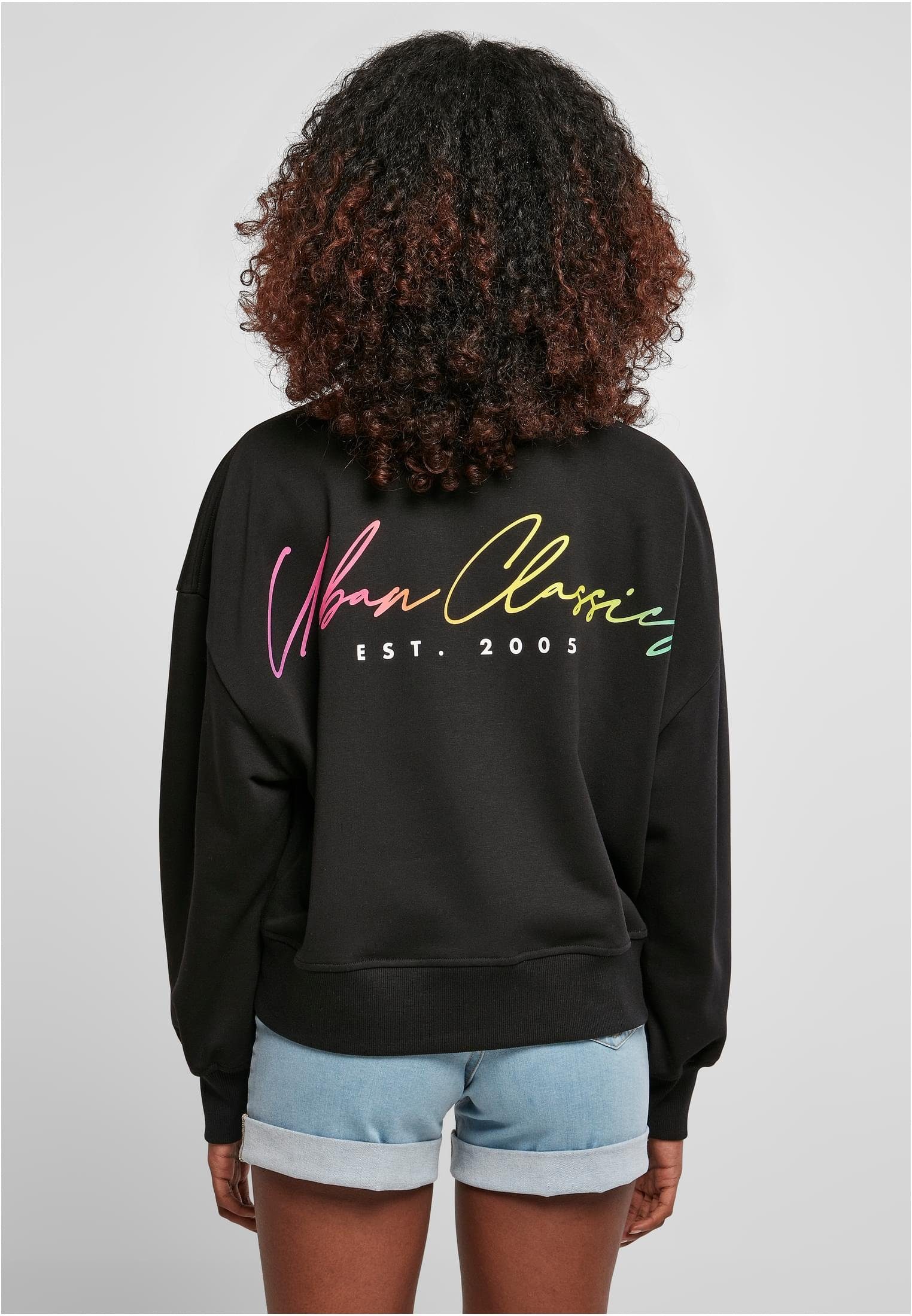 black CLASSICS Crewneck Rainbow Damen Oversized URBAN Ladies Sweatshirt