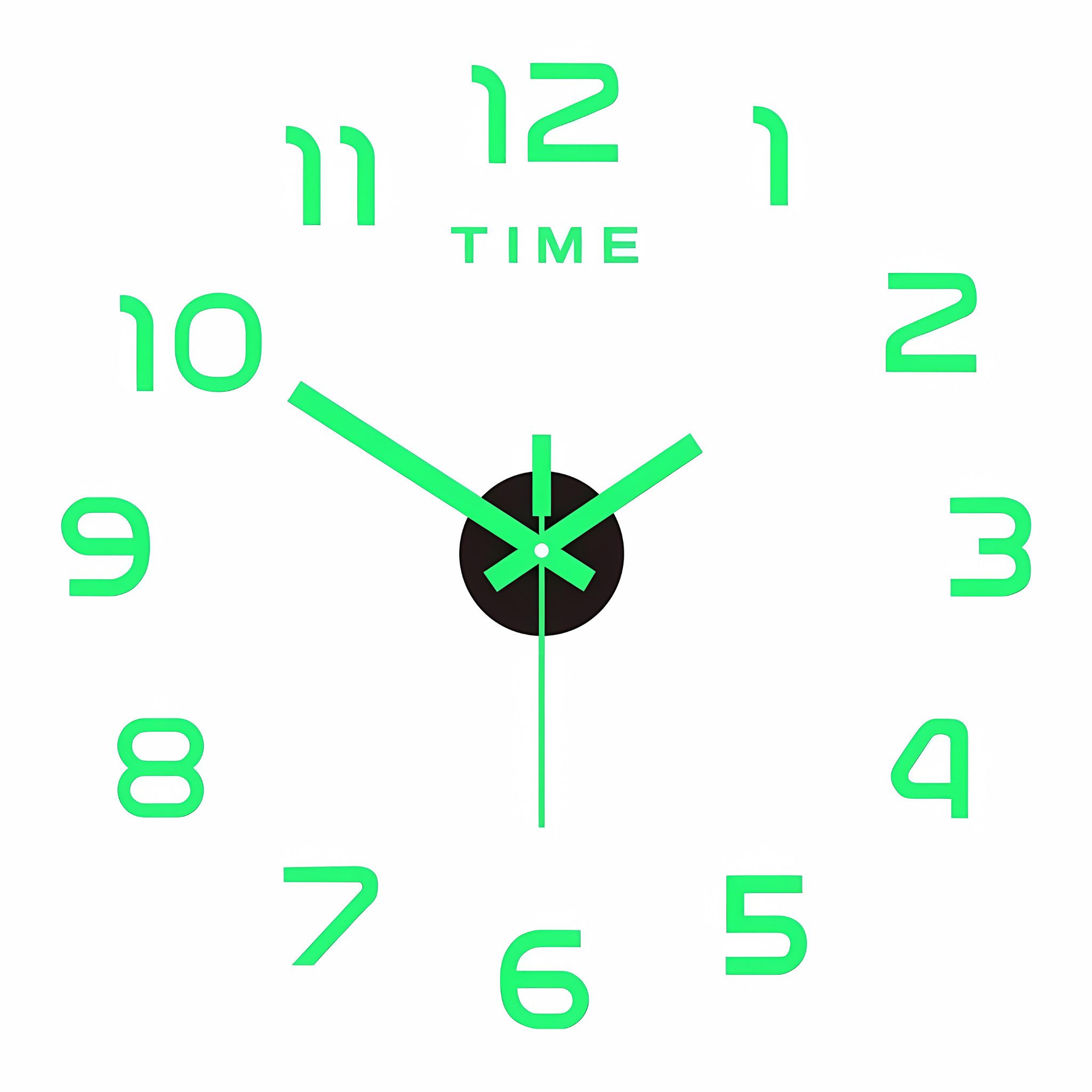 HS.SUPPLY Wanduhr Rahmenlose Zahlen Wanduhr leuchtend günstig online kaufen