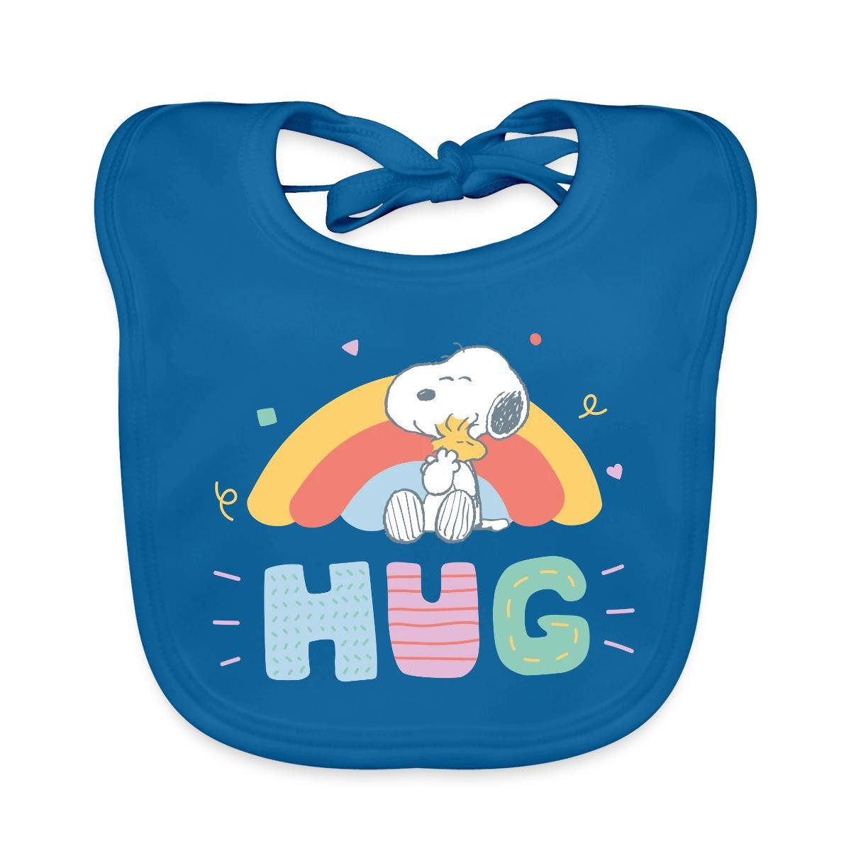 Spreadshirt Lätzchen Peanuts Snoopy & Woodstock Hug Bio Baby Lätzchen, (1-St)