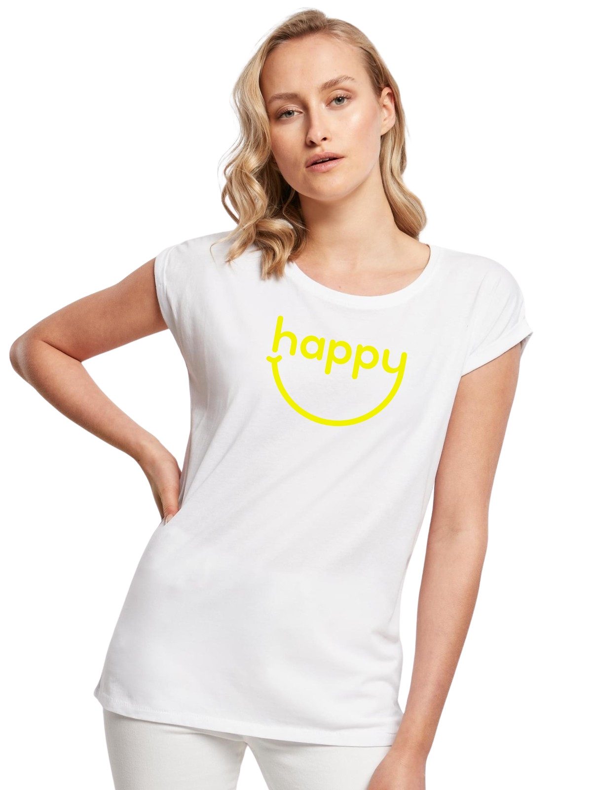 Be Famous Print-Shirt Classic Roll Up HAPPYSMI (1-tlg., keine)