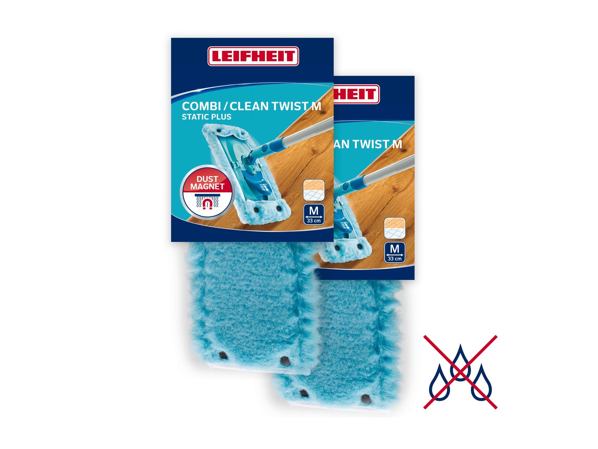 Wischbezug CLEAN TWIST M / Combi M static plus 2er Set Wischbezug