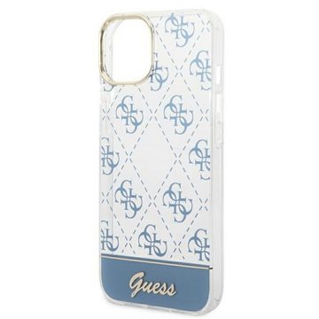 Guess Handyhülle Guess 4G Pattern Script Collection Hardcase Hülle Cover für Apple iPhone 14 Blau