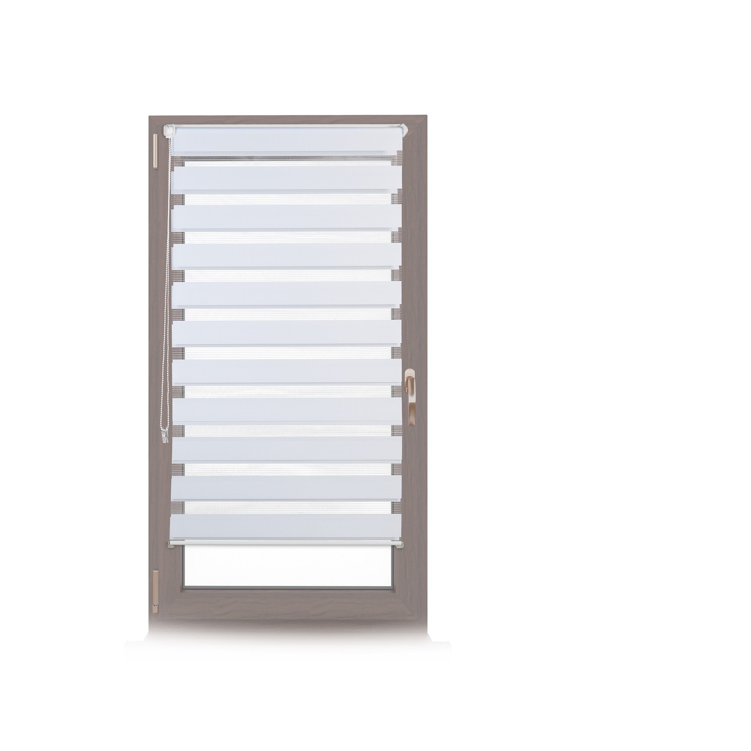 Doppelrollo Klemmfix ohne bohren in Weiß, relaxdays, 60x150cm