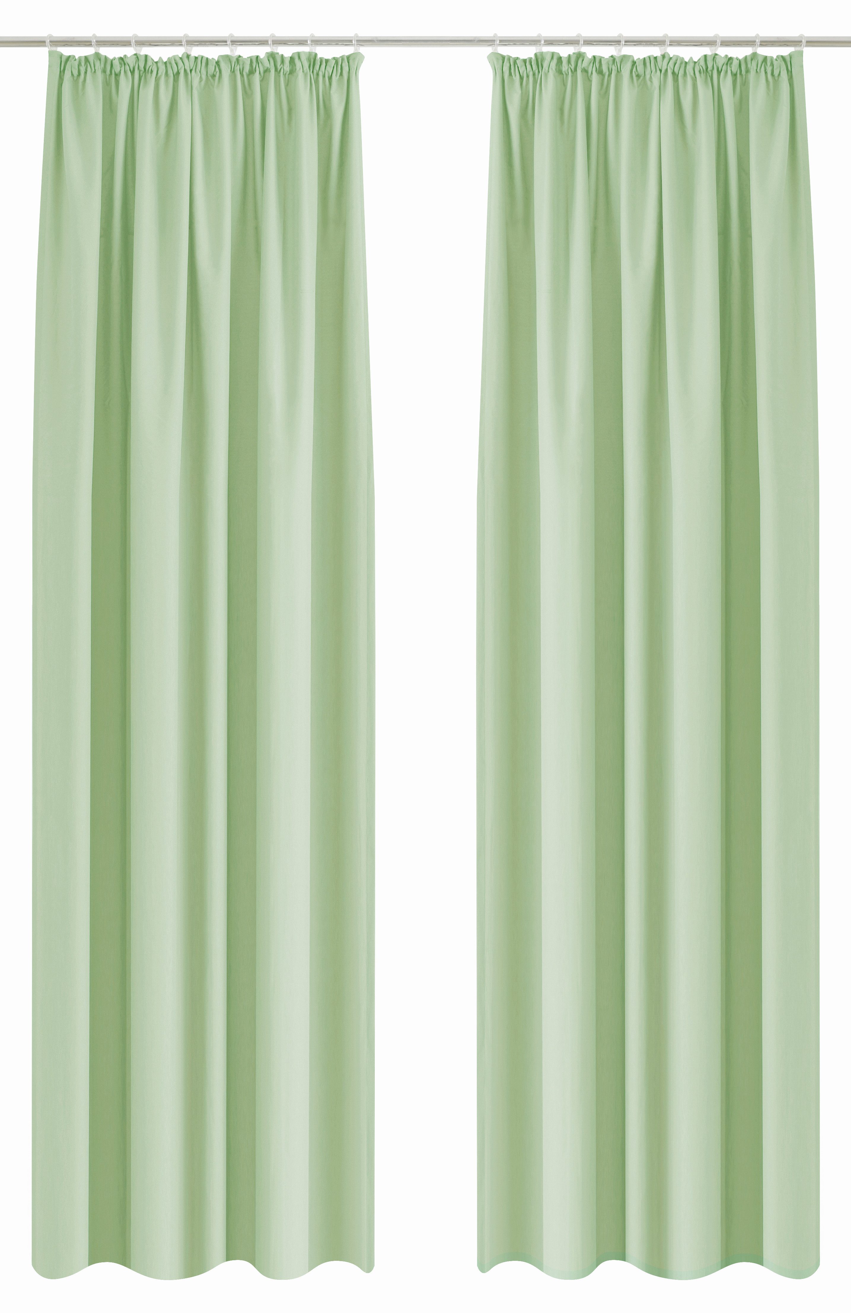 OTTO home Vorhang Raja, Gardinen mit Kräuselband, Vorhänge Wohnzimmer (2 St), Kräuselband, blickdicht, Polyester, 2er-Set, Bestseller, einfarbig, modern, pflegeleicht, Mikrofaser