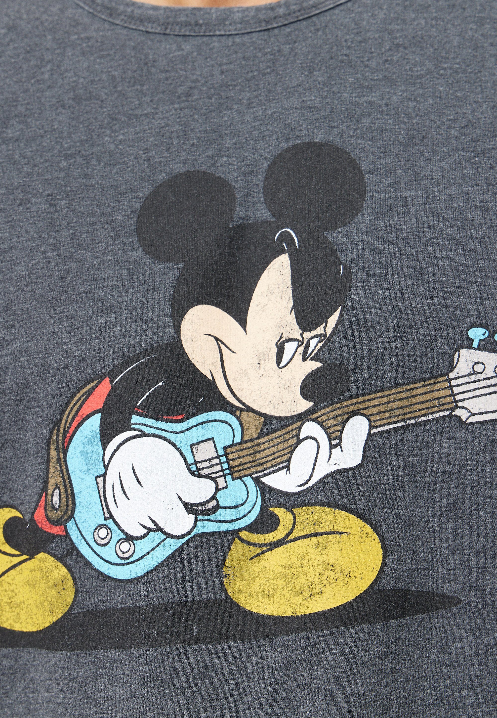 Playing Kohlegrau zertifizierte Mickey Bass Bio-Baumwolle Disney GOTS T-Shirt Recovered