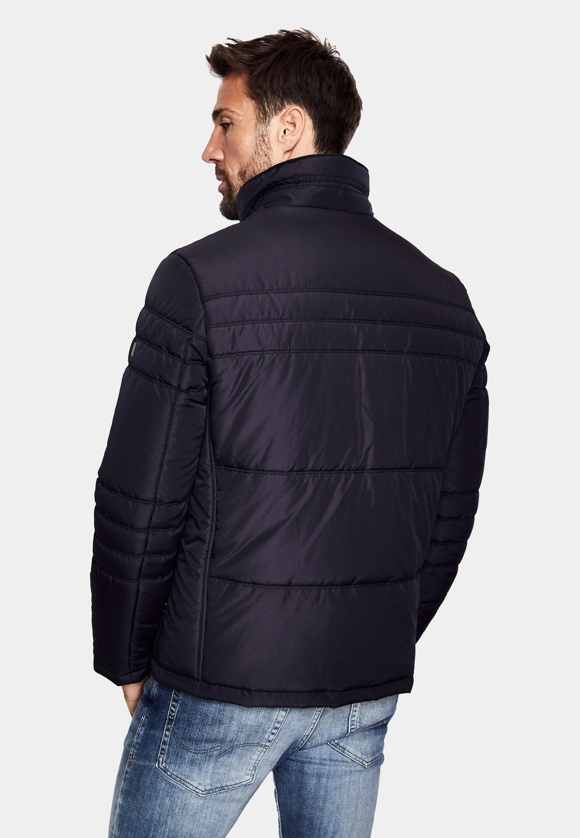 Steppjacke Cabano TECH- am mit dunkelblau Kuschelfleece DoWN Innenkragen