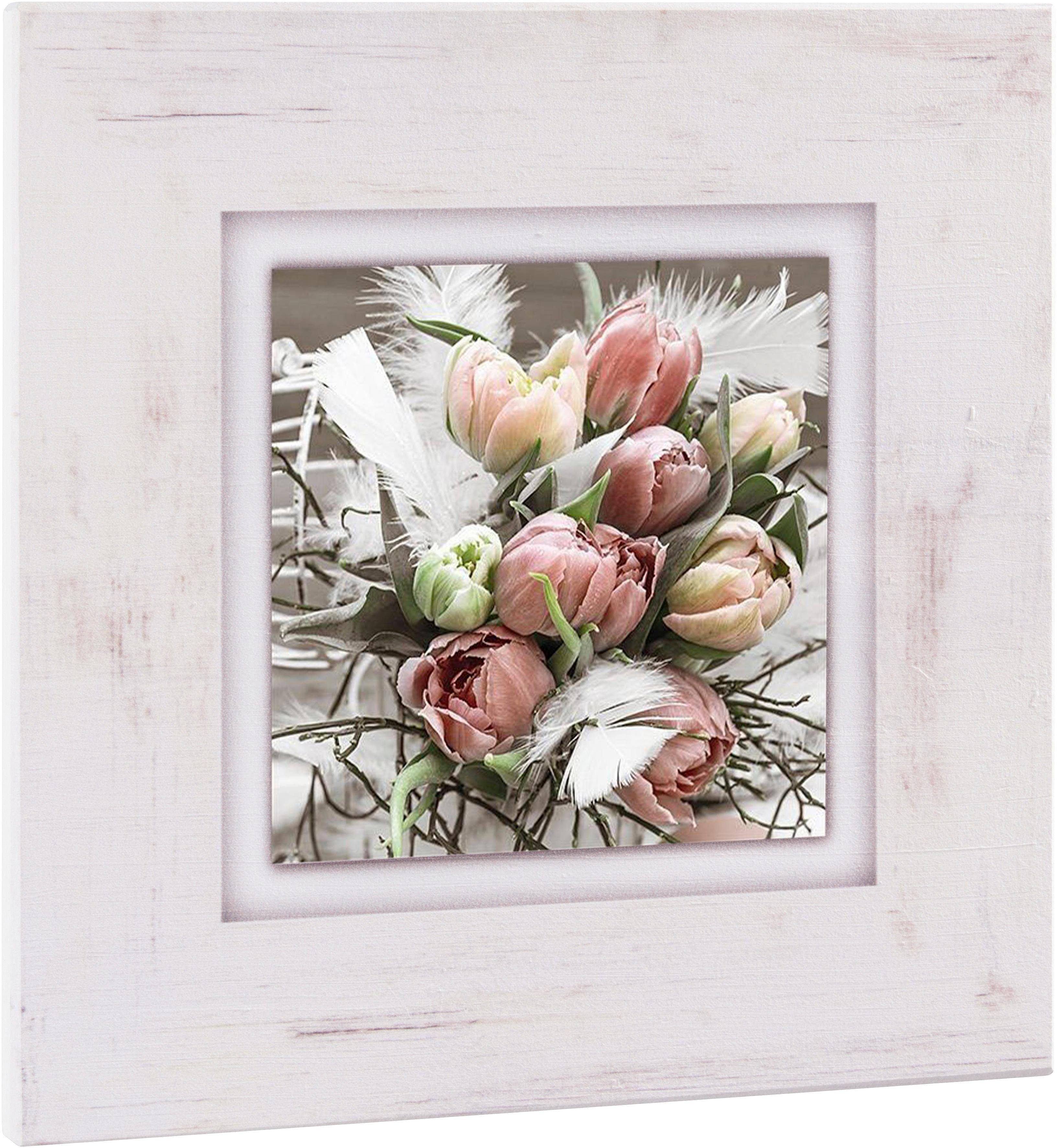 Home affaire Holzbild »Tulpenstrauß«, 40/40 cm-Otto