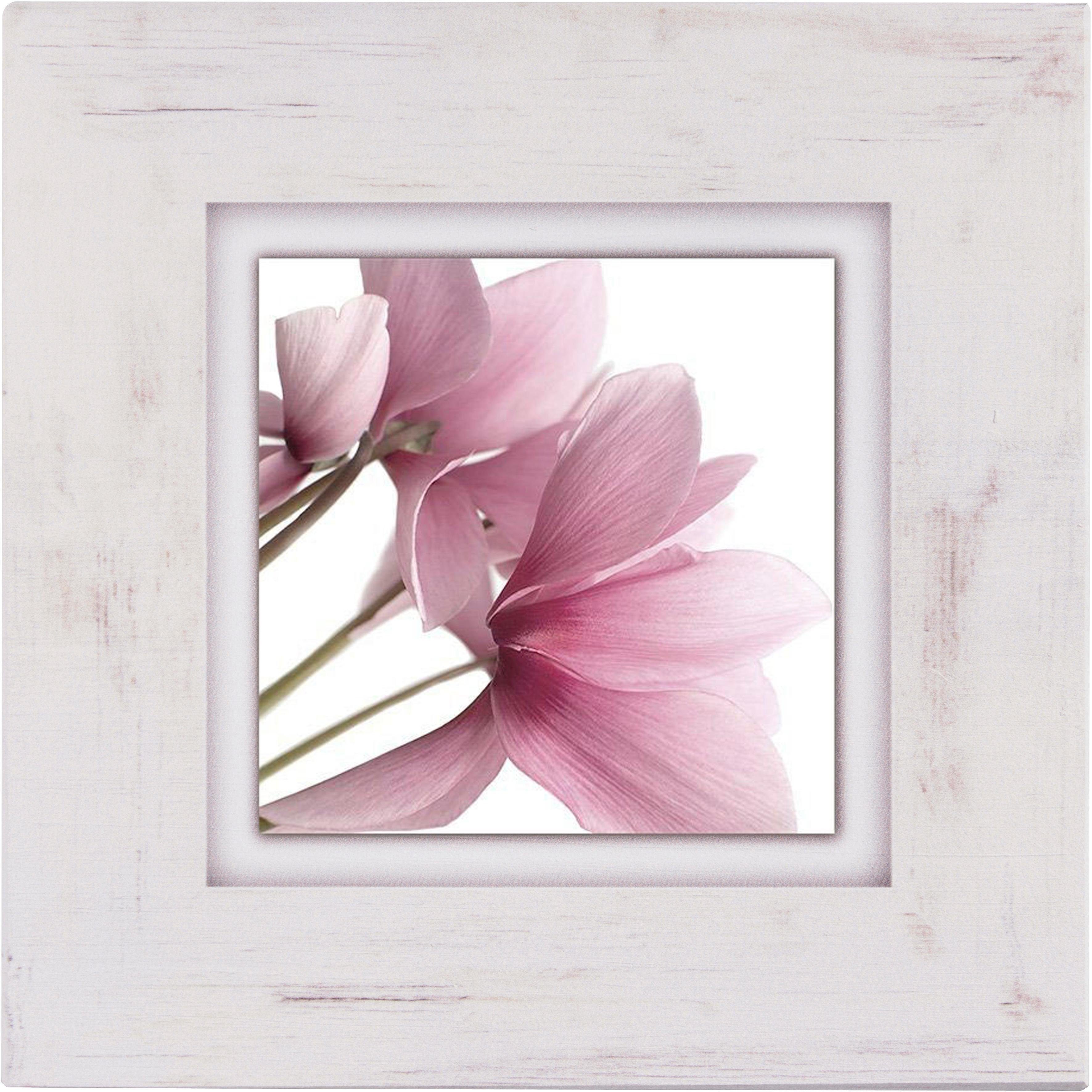 Home affaire Holzbild »Rosa Veilchen«, 40/40 cm-HomeTrends