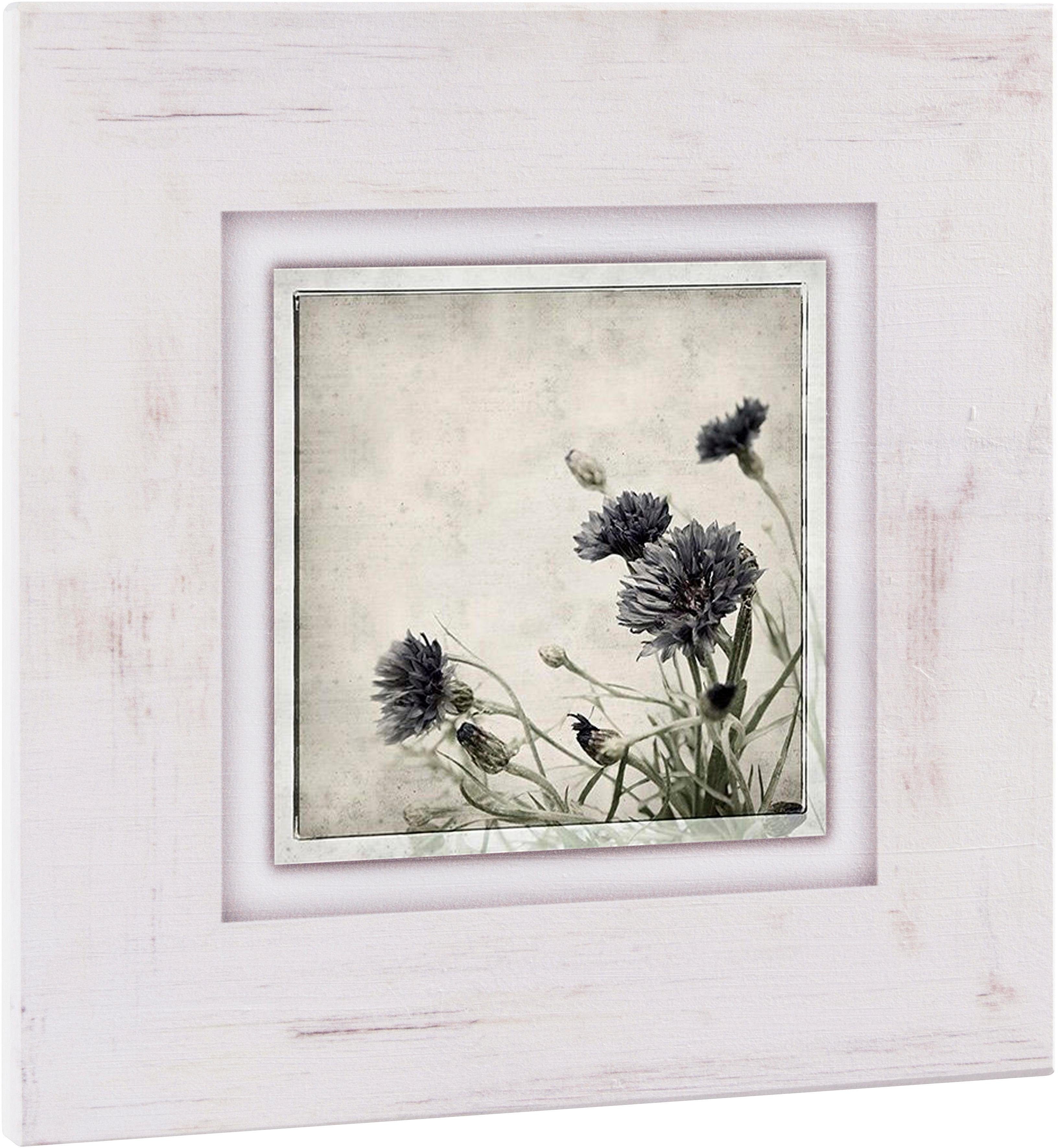 Home affaire Holzbild »Kornblumen«, 40/40 cm-Otto