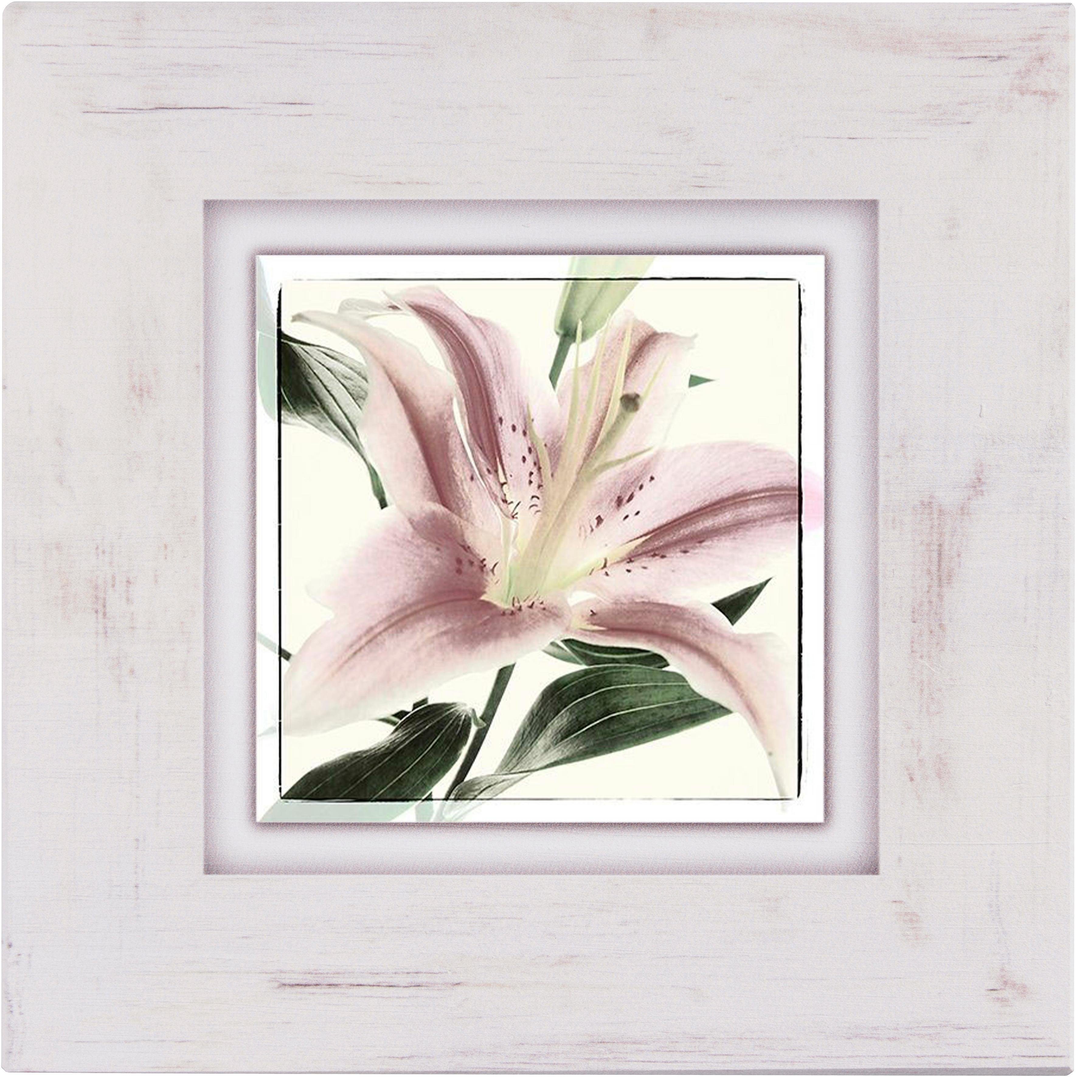 Home affaire Holzbild »Blüte einer Lilie«, 40/40 cm-HomeTrends