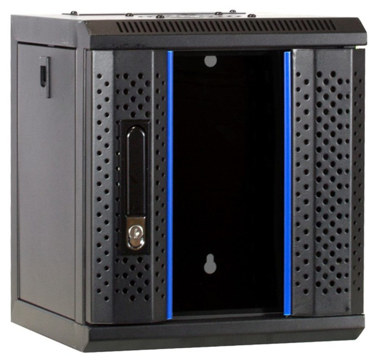 DSIT Serverschrank 4 HE, 10” Serverschrank, mit Glastür, (BxTxH) 312x310x264mm, Glas, Schwarz