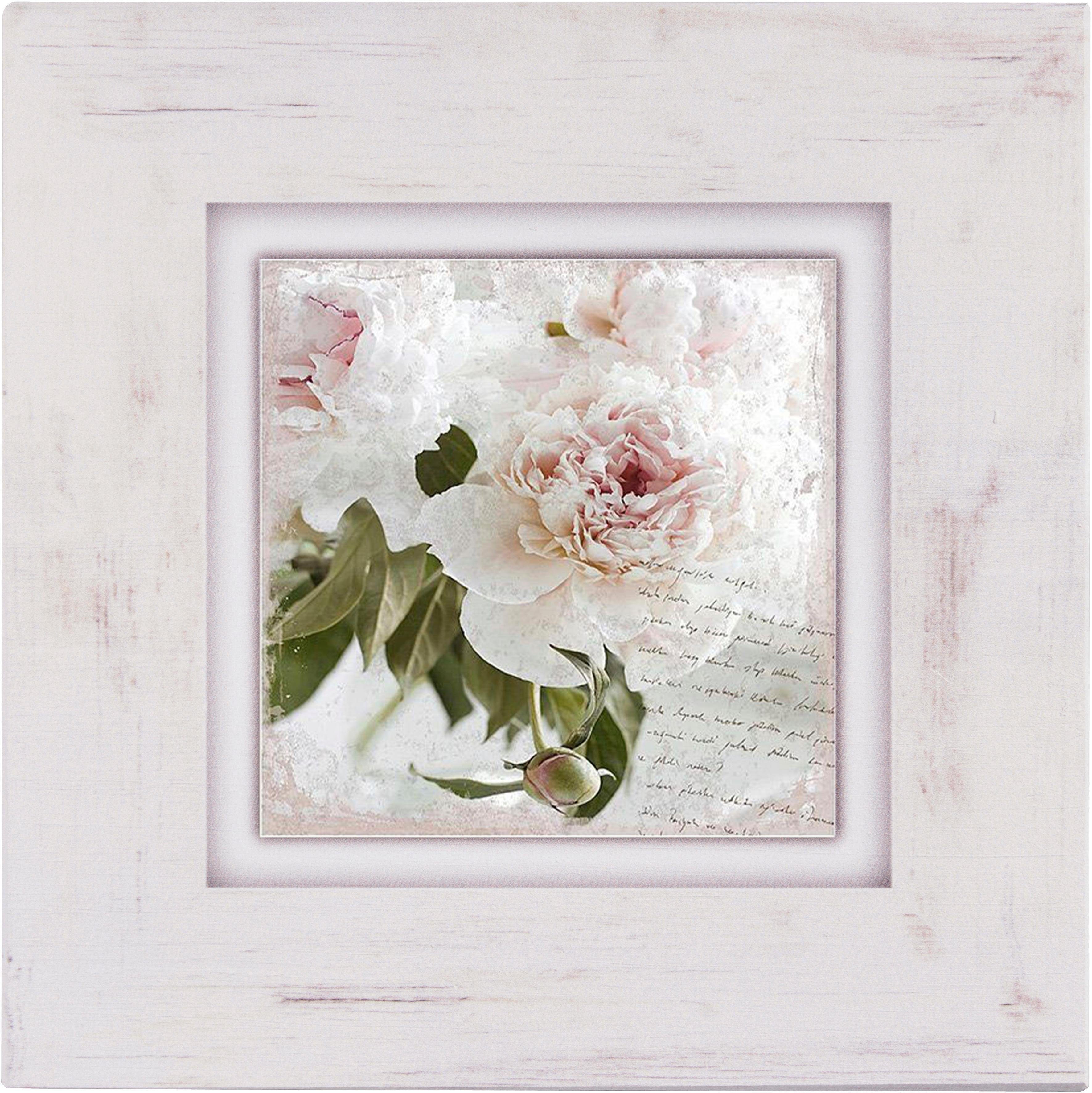 Home affaire Holzbild »Rosa Blume«, 40/40 cm-HomeTrends
