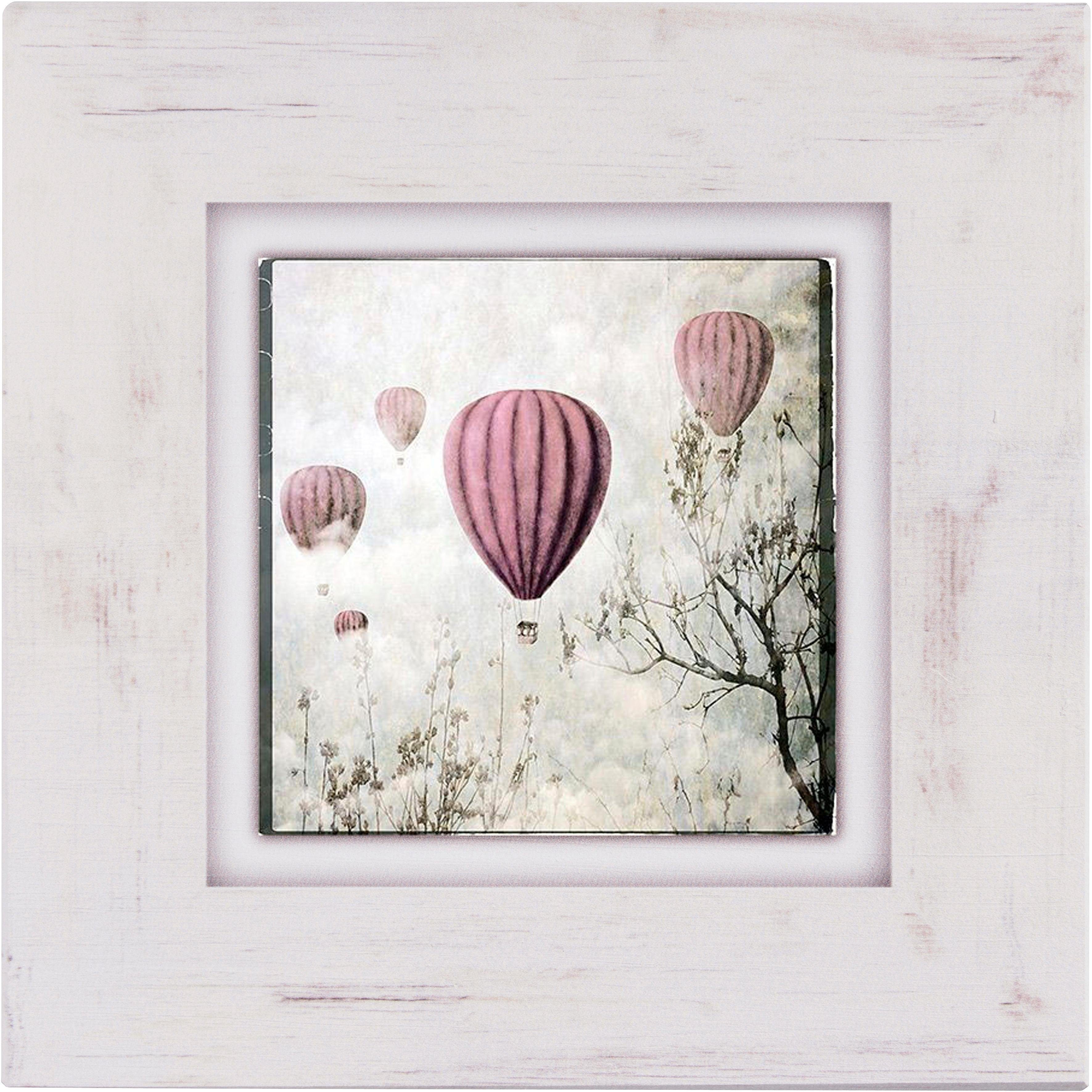 Home affaire Holzbild »Heißluftballons«, 40/40 cm-HomeTrends