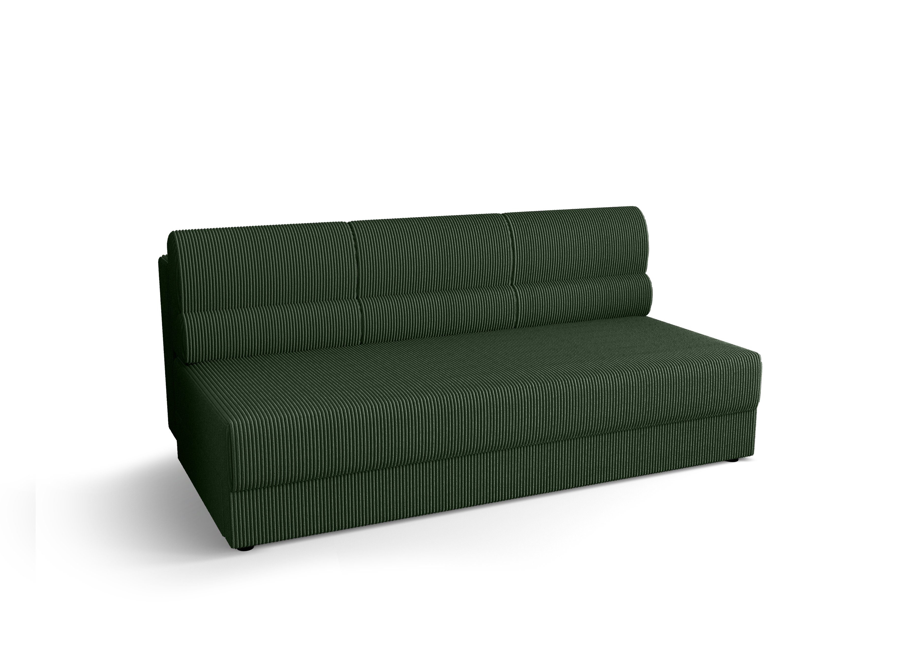 Grün mit 190cm und Schlafsofa, pressiode Sofa COUCH Bettkasten REBI Schlaffunktion