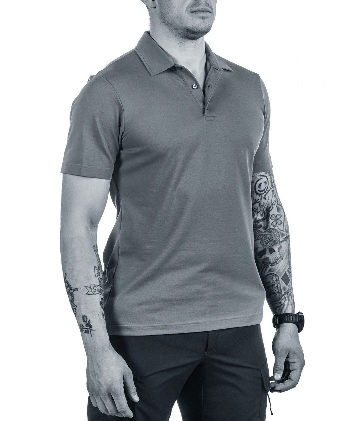 UF PRO T-Shirt Polo Shirt Urban Steel Grey
