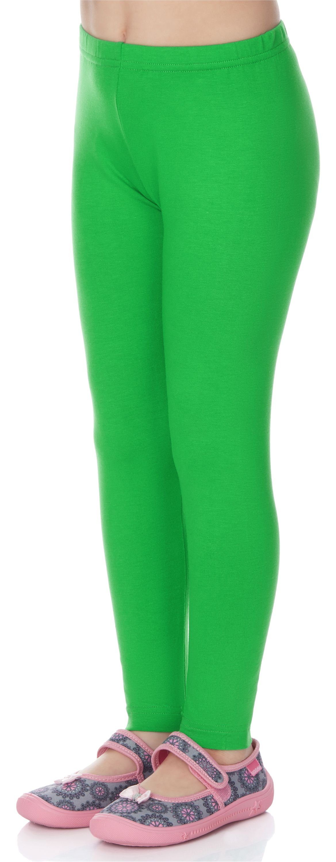 Merry Style Leggings Mädchen Lange Leggings aus Viskose MS10-130 (1-tlg) elastischer Bund Grün