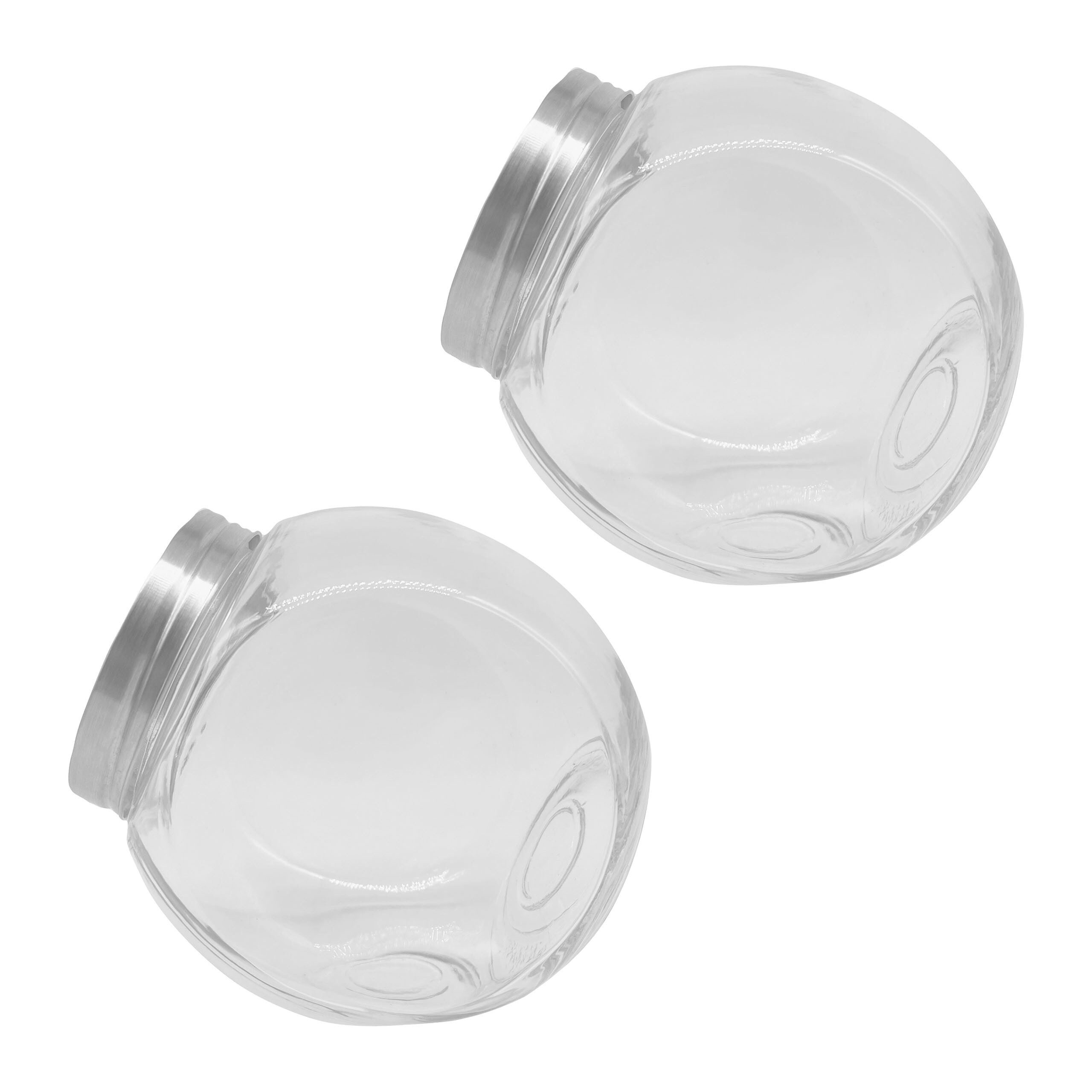 relaxdays Vorratsglas Bonbonglas 2er Set 2 Liter, Glas, (2er Set)