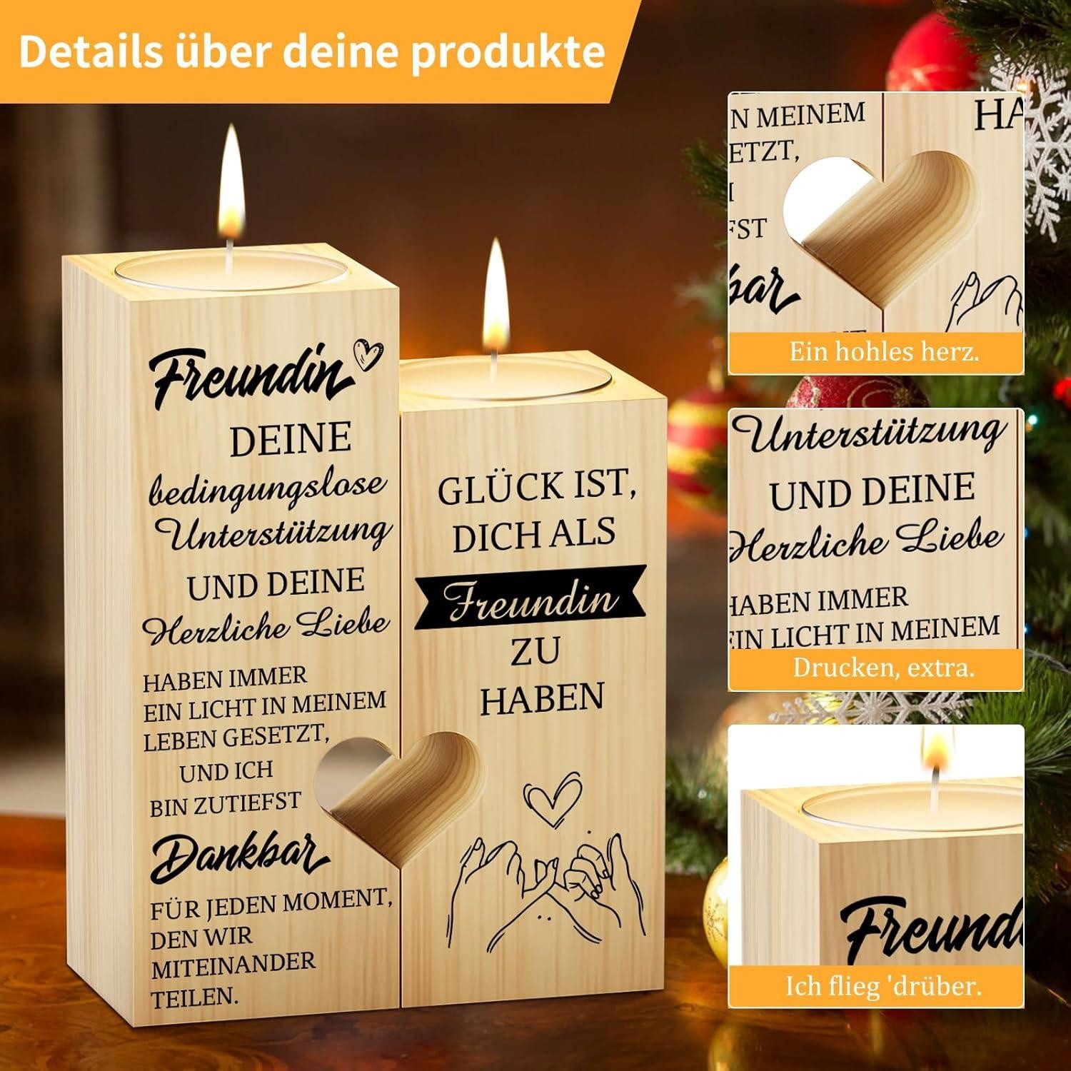 LuxusKollektion Kerzenständer Herzförmiger Kerzenständer Freundschaftsgesch günstig online kaufen
