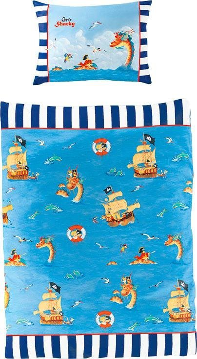 Kinderbettwäsche »Pirat«, , mit Piratenschiff Kinderbettwäsche »Pirat«, , mit Piratenschiff