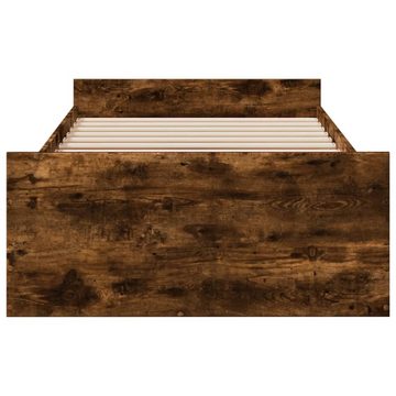 vidaXL Bett Bettgestell mit Schubladen Räuchereiche 75x190 cm Holzwerkstoff