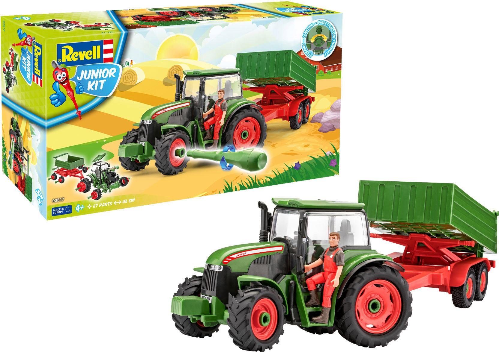 Revell® Modellbausatz »Junior Kit Traktor & Anhänger, grün mit Figur